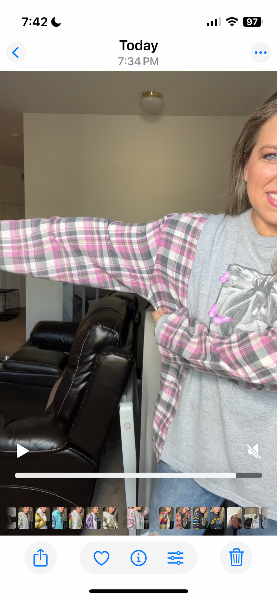 Upcycled Eeyore – women’s 2X T-shirt with thin flannel sleeves