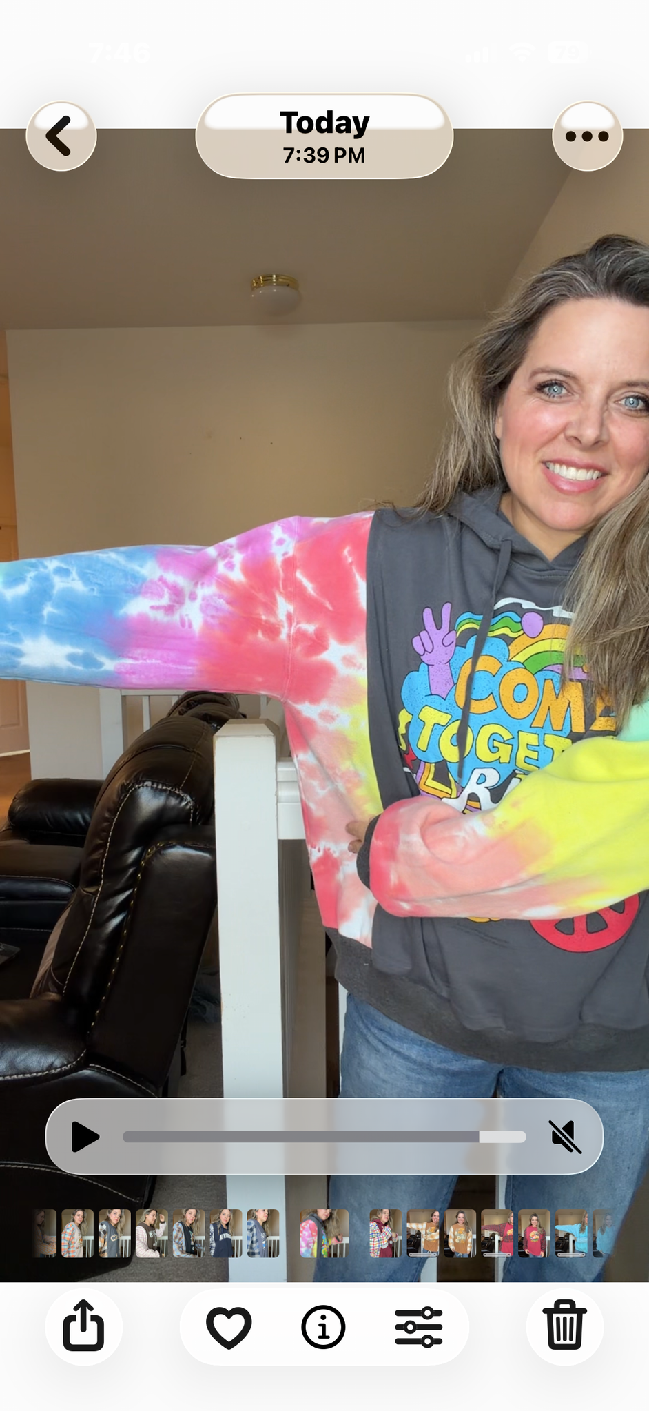 Upcycled Come Together- women's large midweight sweatshirt with sweatshirt sleeves