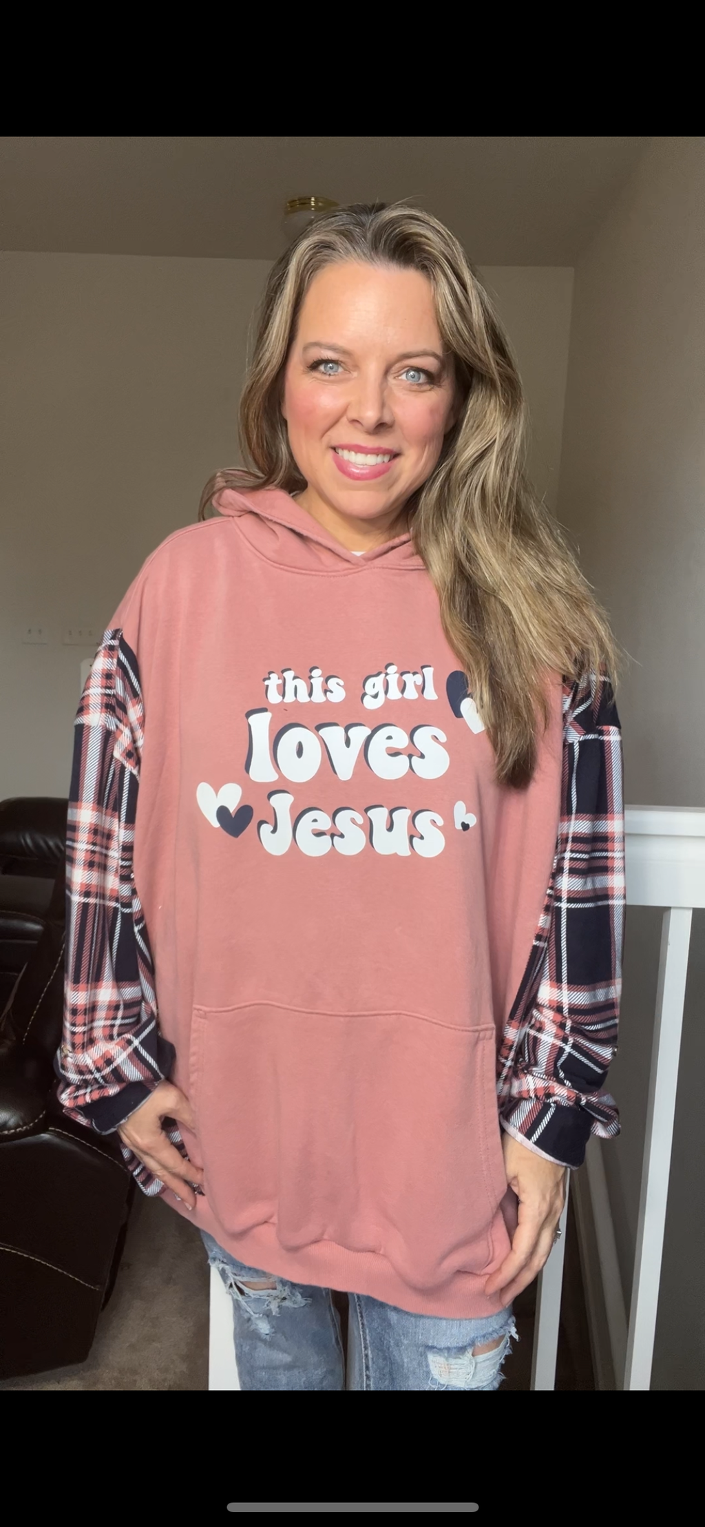 Upcycled Jesus – women’s 3X/4X – midweight sweatshirt with stretchy sleeves￼