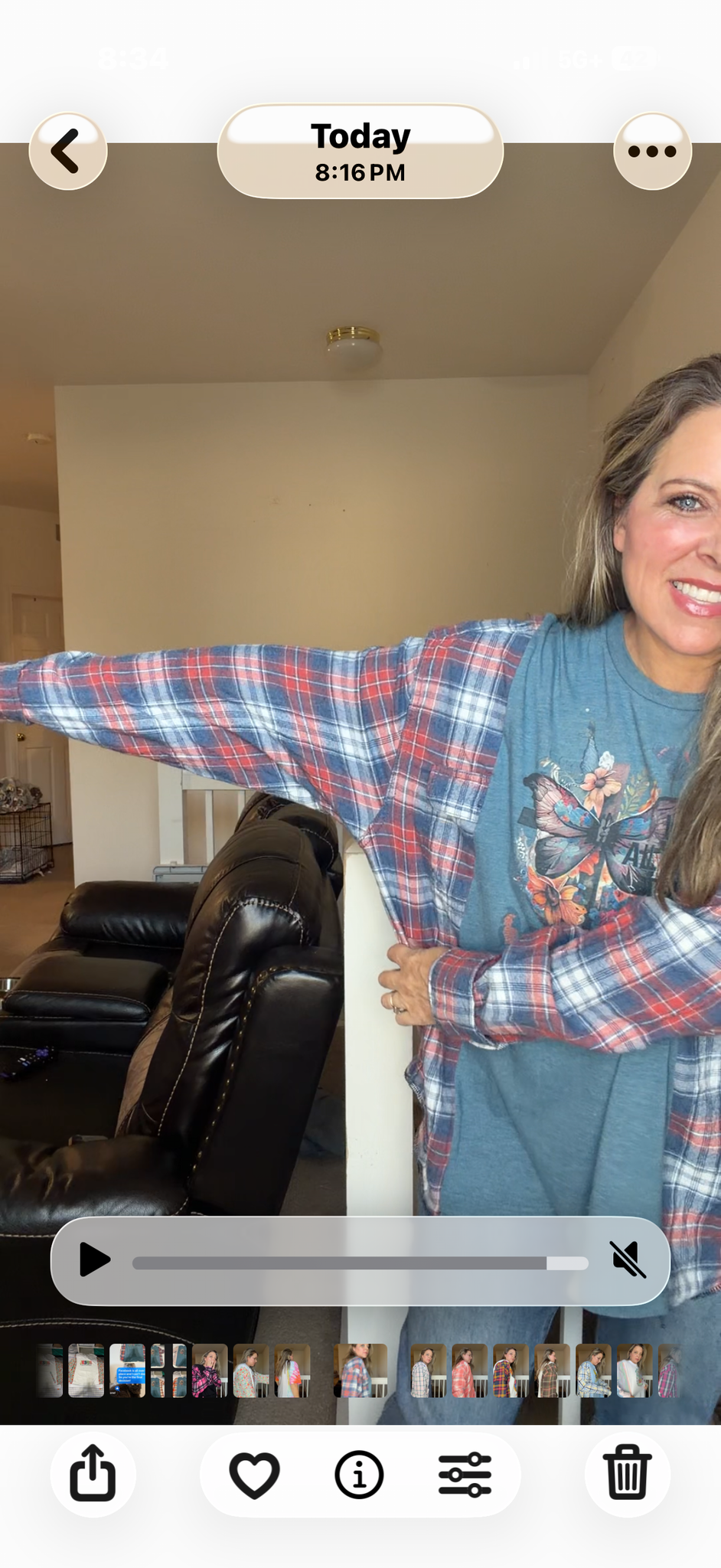 Upcycled Can Do - women's 1X T-shirt with flannel sleeves