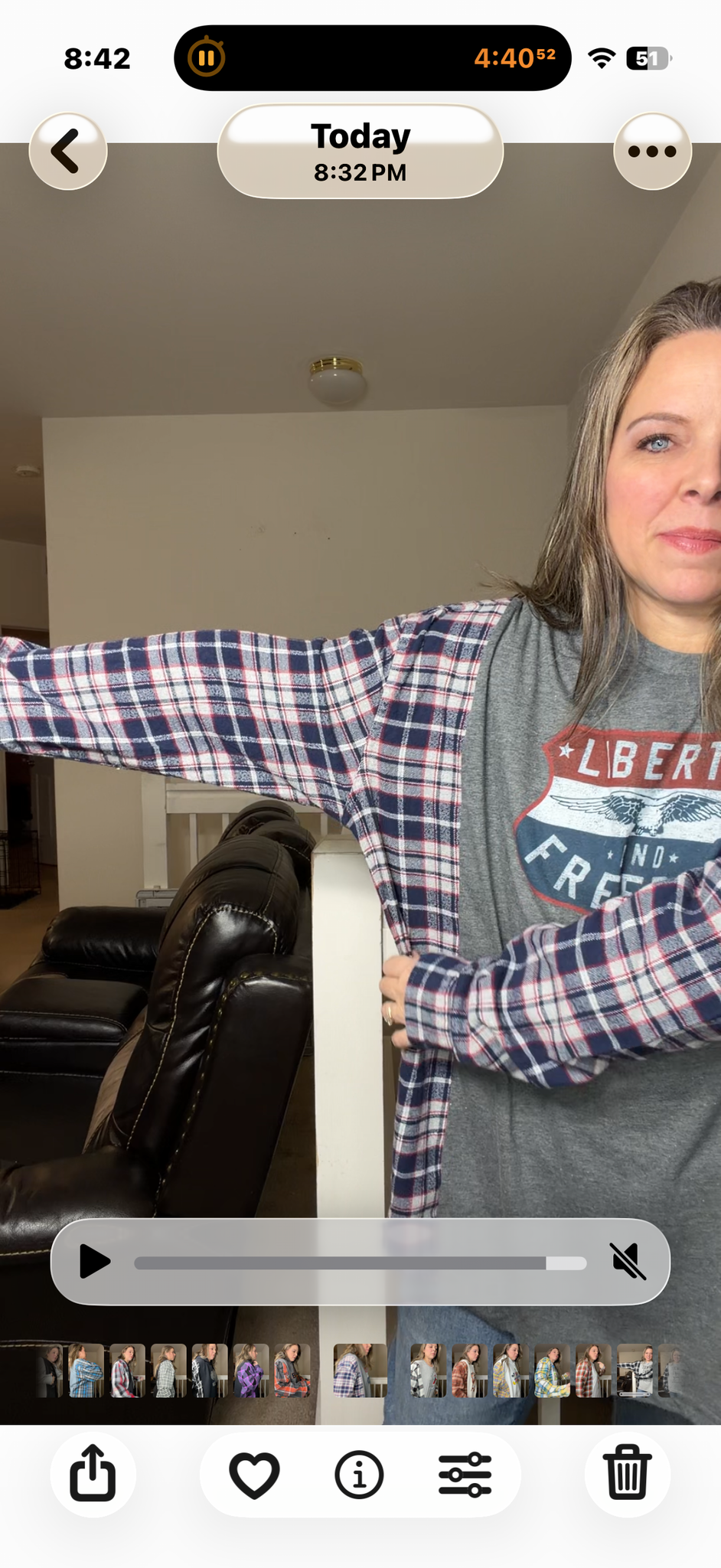 Upcycled Liberty - women's 2X T-shirt with flannel sleeves- sleeves more narrow