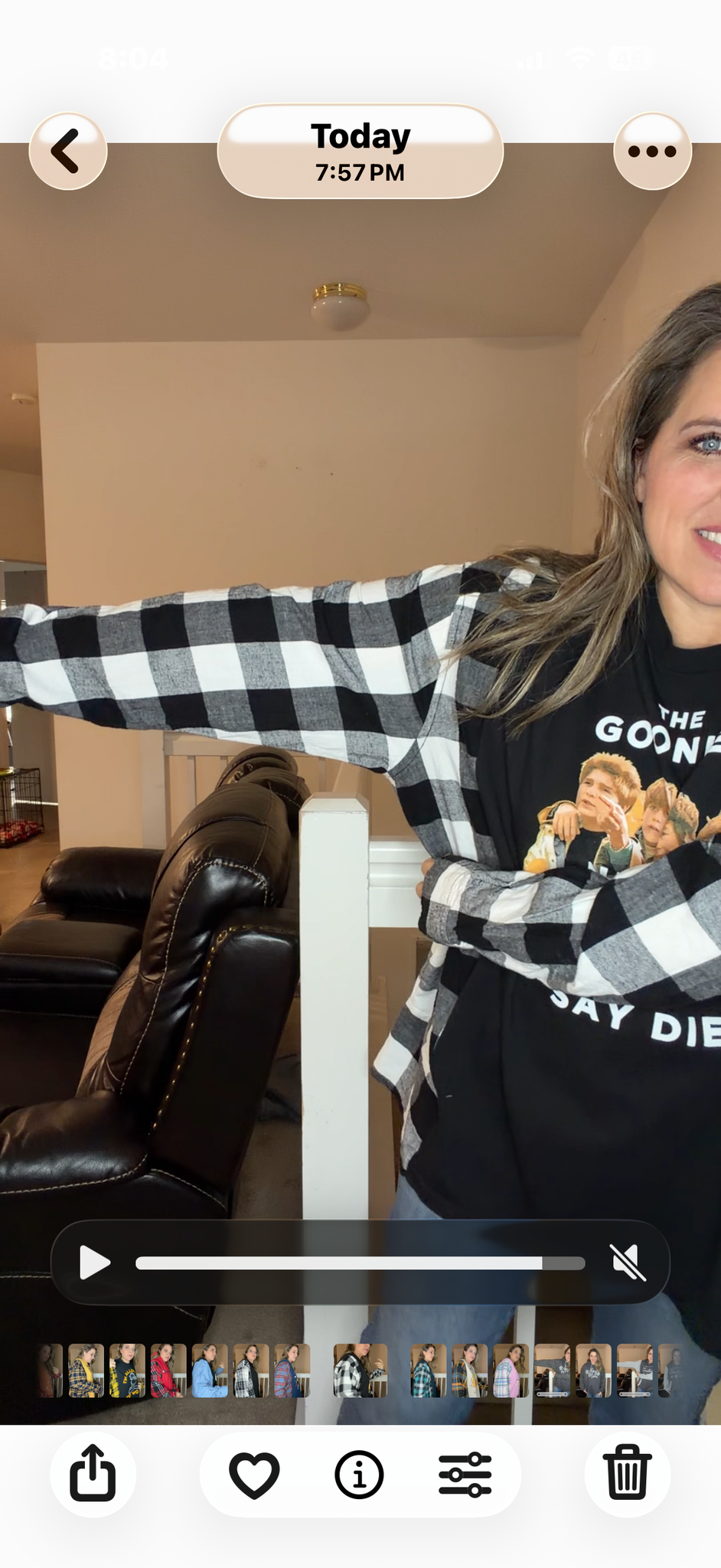 Upcycled Goonies - women's 3X T-shirt with flannel sleeves