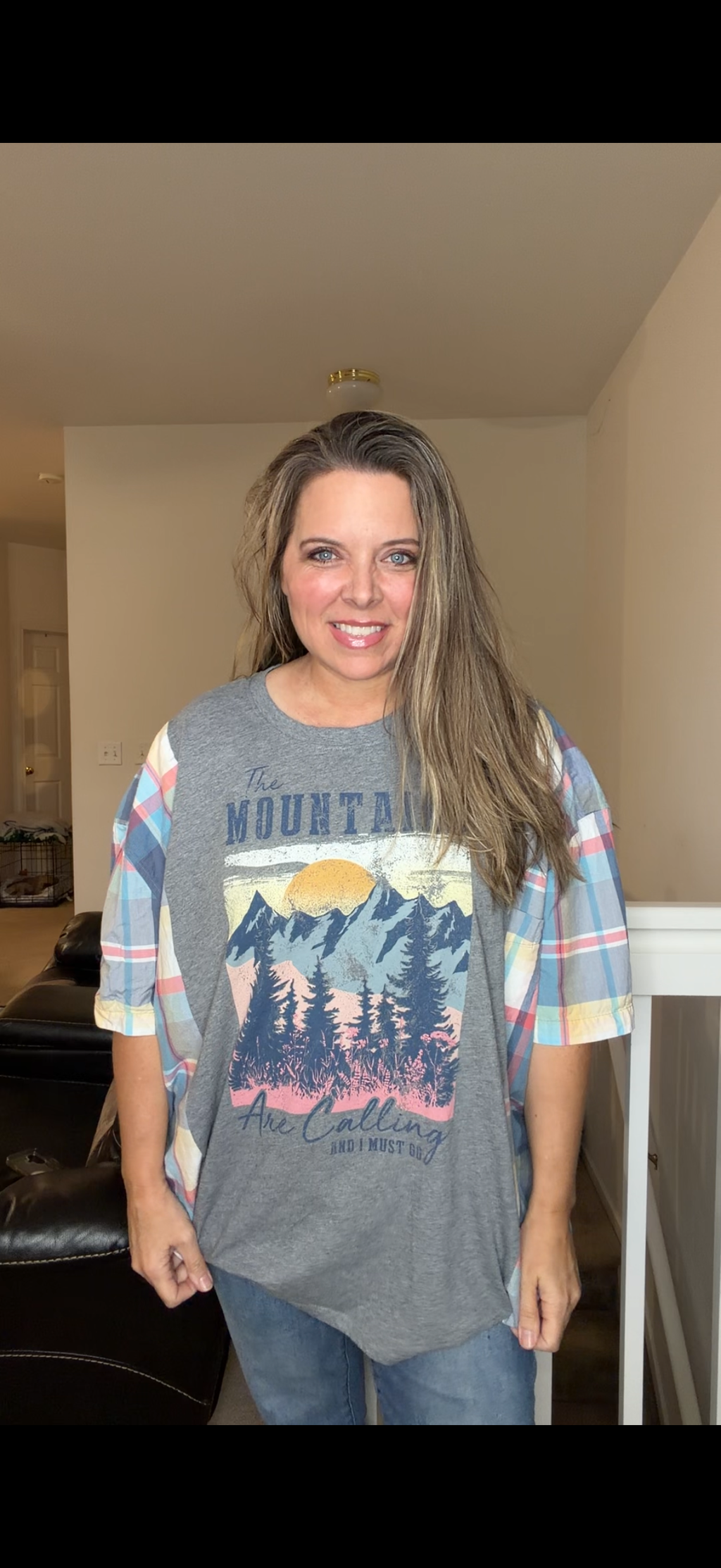 Upcycled Mountains - women's 3X T-shirt with short sleeves