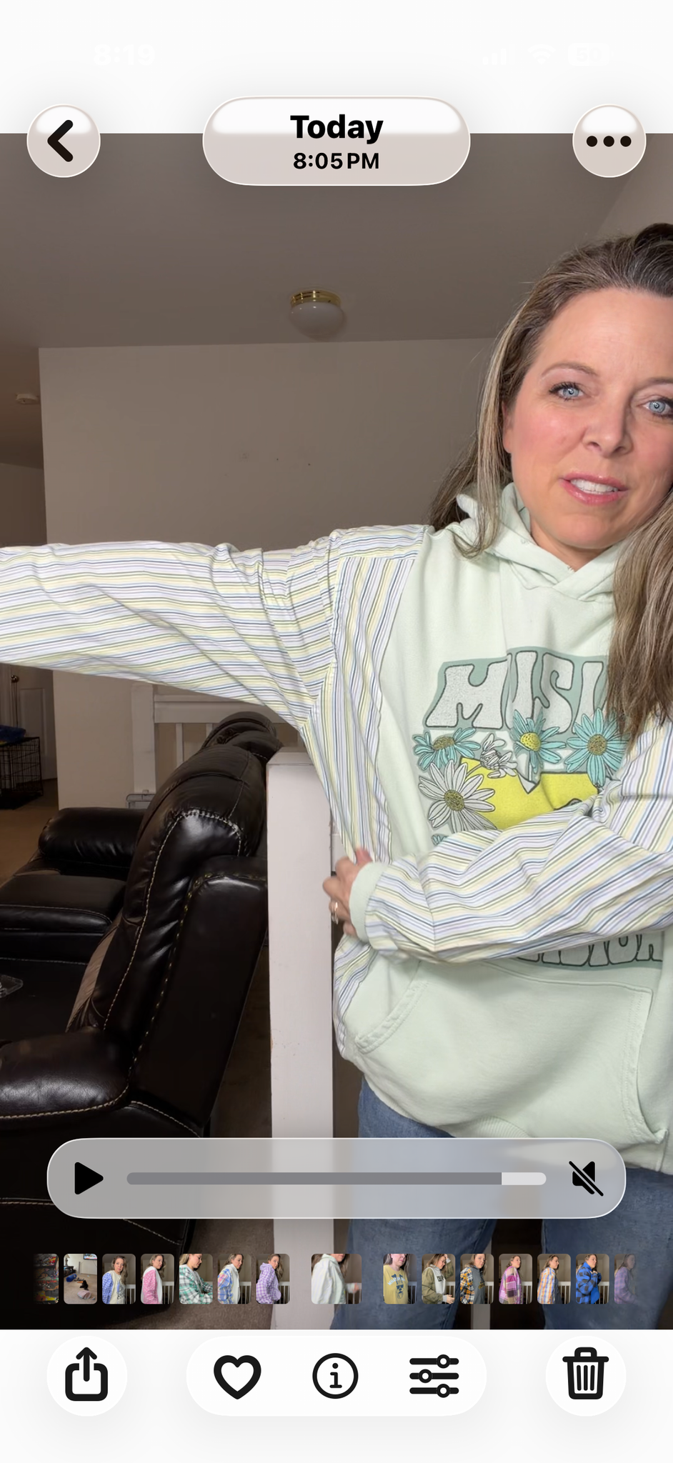 Upcycled MTV - women's XL midweight sweatshirt with cotton sleeves