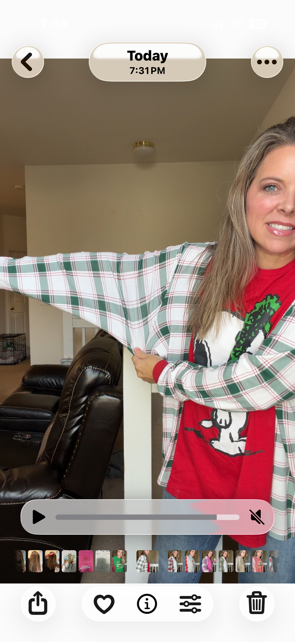 Upcycled Snoopy Wreath - women's 1X/2X T-shirt with stretch sleeves