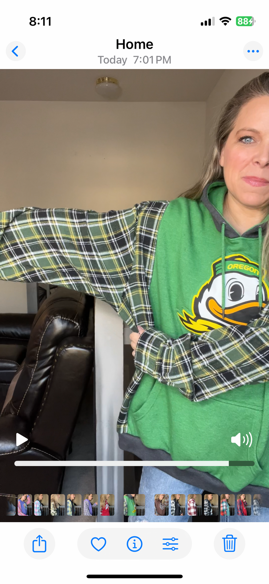 Upcycled Ducks – women’s 5X midweight sweatshirt with flannel sleeves