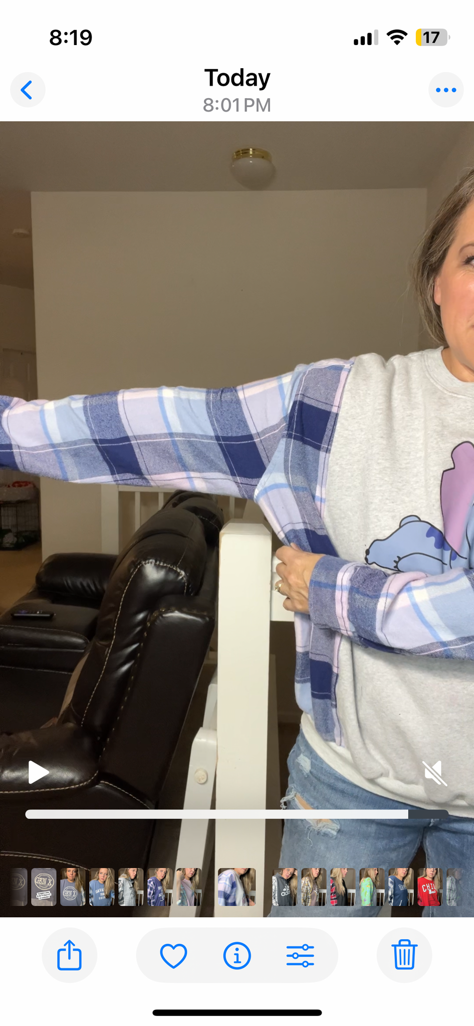 Upcycled Stitch – women’s medium midweight sweatshirt with flannel sleeves
