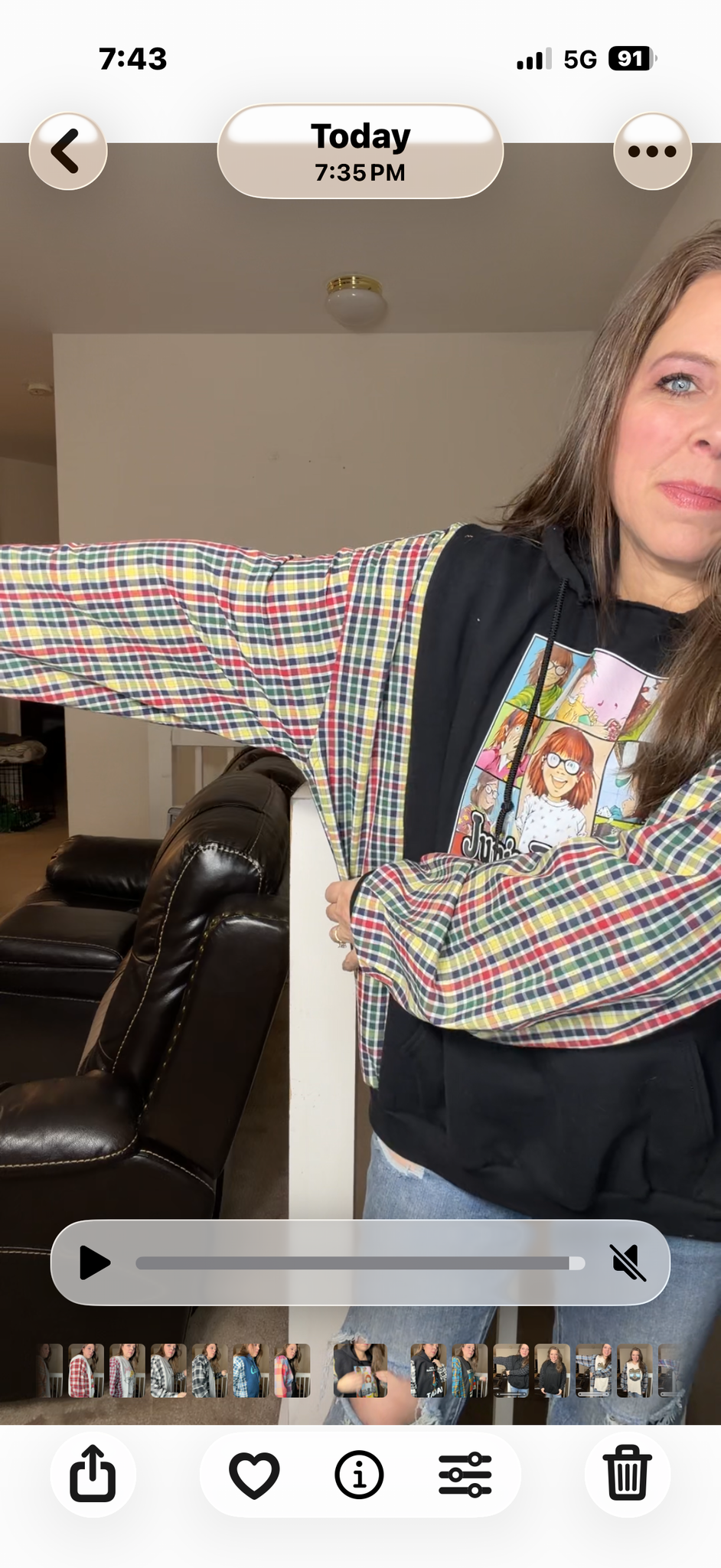 Upcycled Junior B Jones - women's 2X midweight sweatshirt with thin cotton sleeves