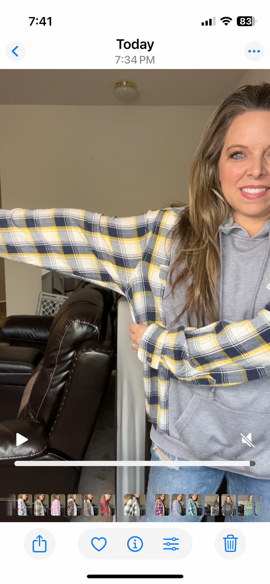 Upcycled Purpose – women’s 1X/2X midweight sweatshirt with flannel sleeves