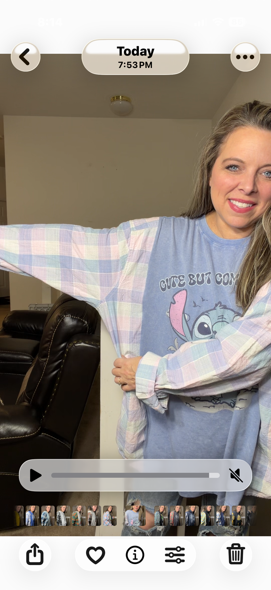 Upcycled Stitch Cute but Complicated – women's 3X/4X T-shirt with flannel sleeves ￼
