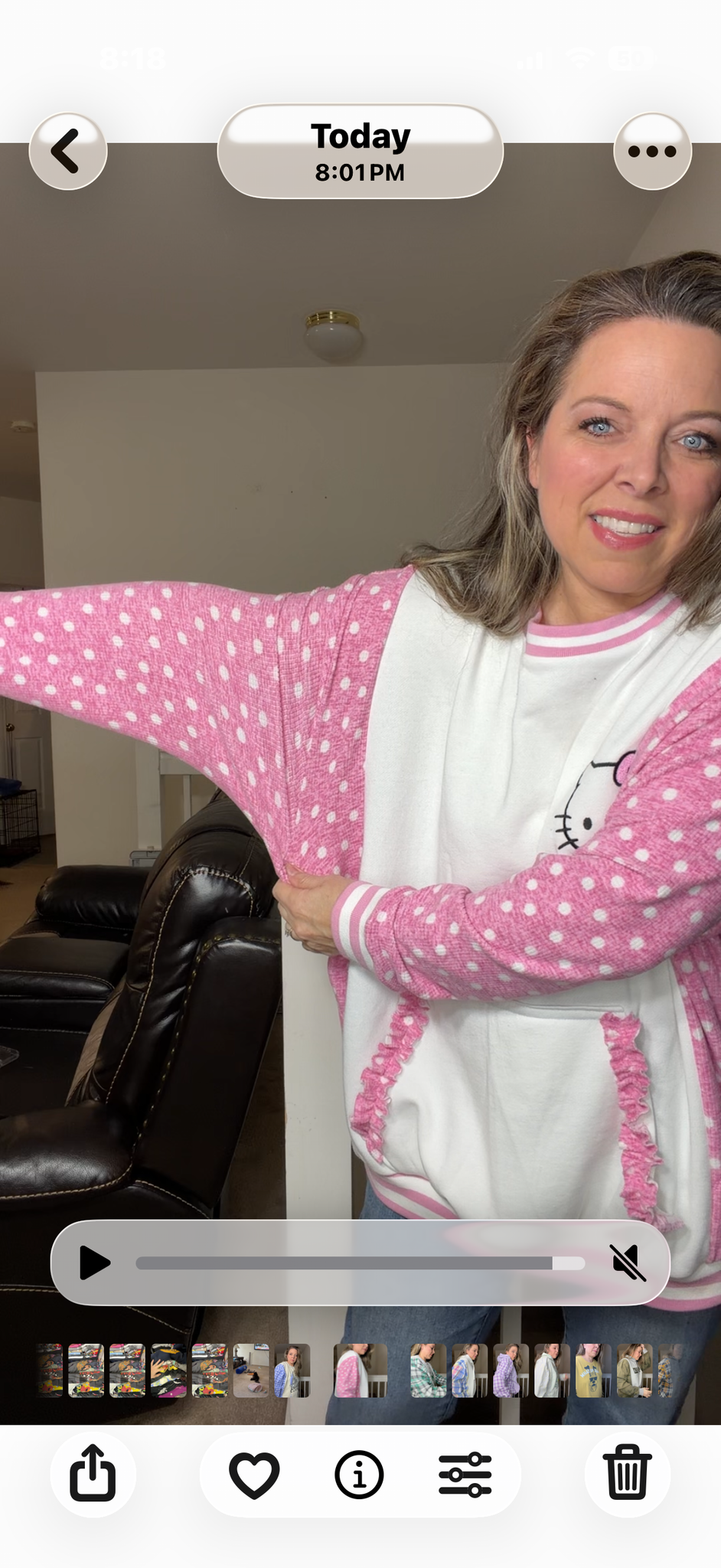 Upcycled Hello Kitty - women's 3X midweight sweatshirt with stretchy sleeves