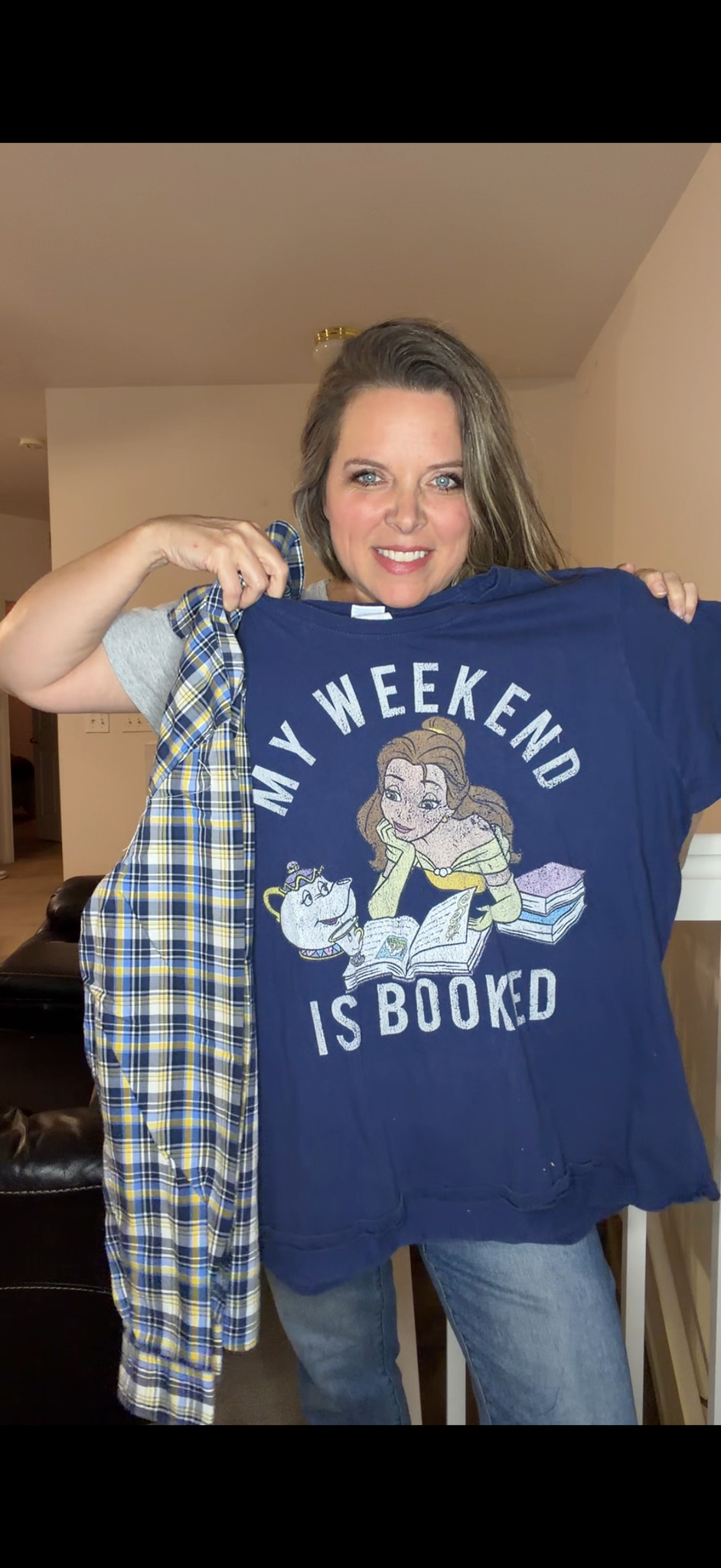 Upcycled Belle - pick size between XS/2X T-shirt with cotton sleeves