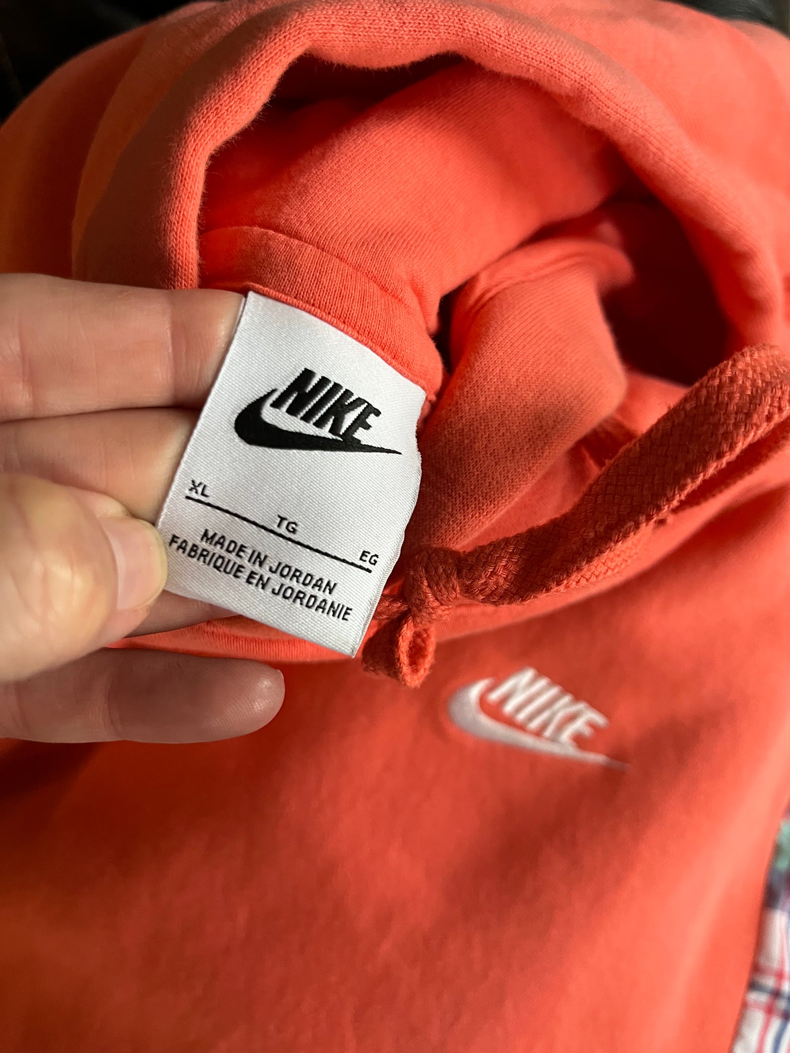 Coral Nike Upcycled Sweatshirt