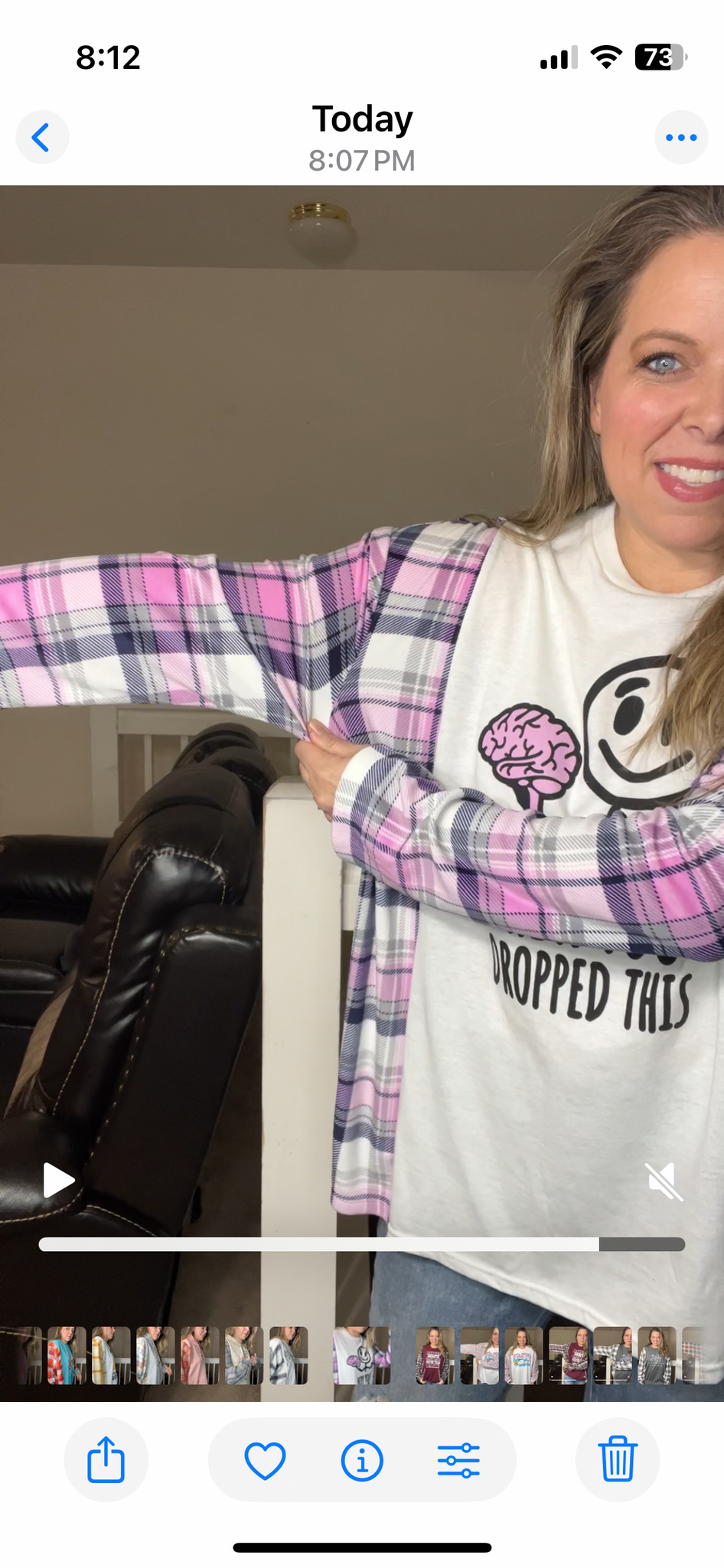 Upcycled Brain – women’s XL T-shirt with stretchy sleeves
