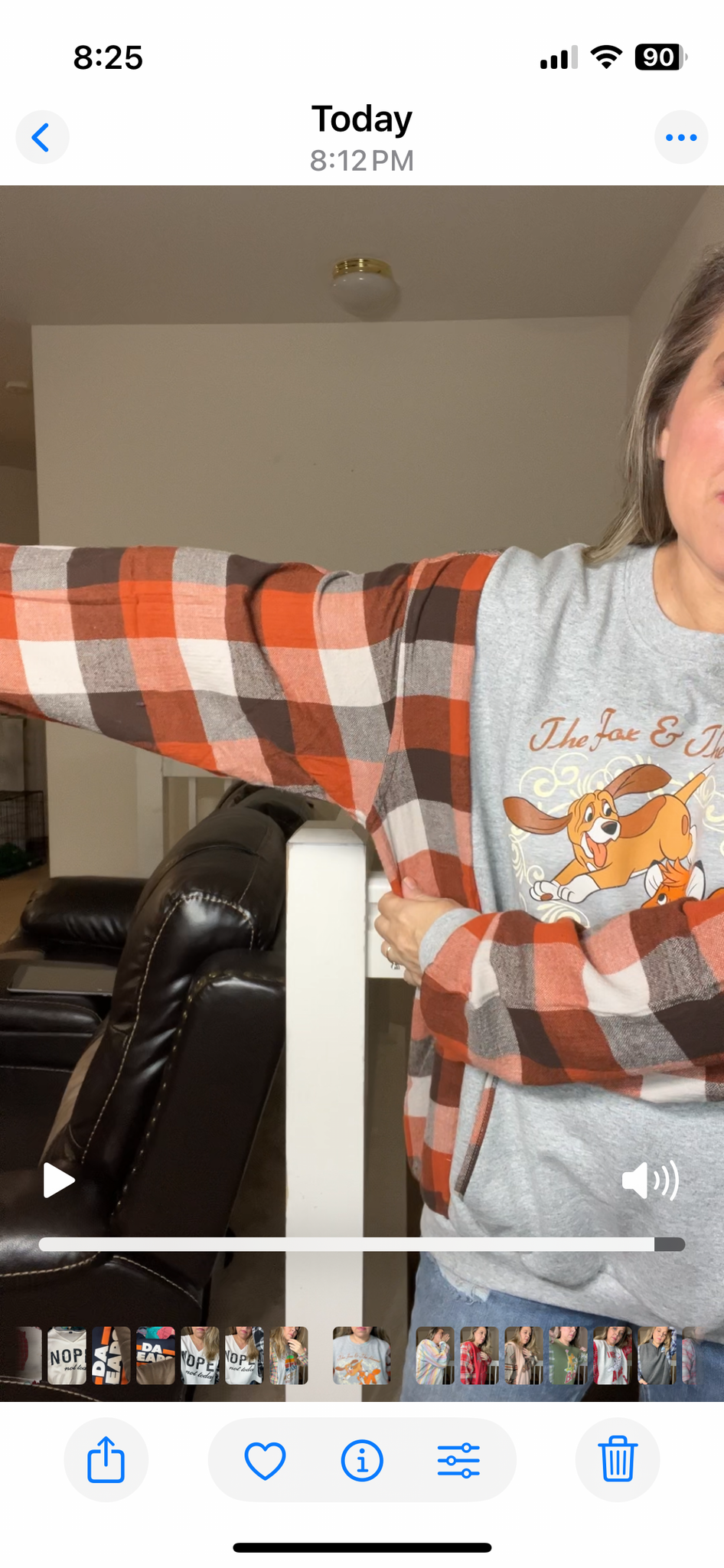 Upcycled Fox and the hound – women’s 2X/3X midweight sweatshirt with flannel sleeves￼