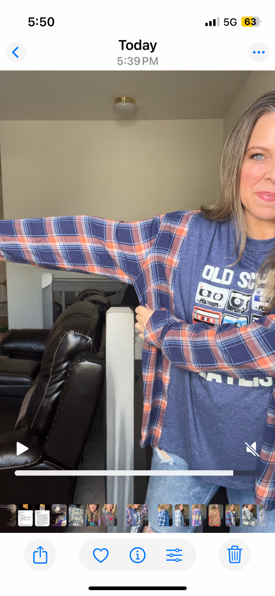 Upcycled Old School - women’s 2X/3X T-shirt, with thin flannel sleeves – words can be added to tapes