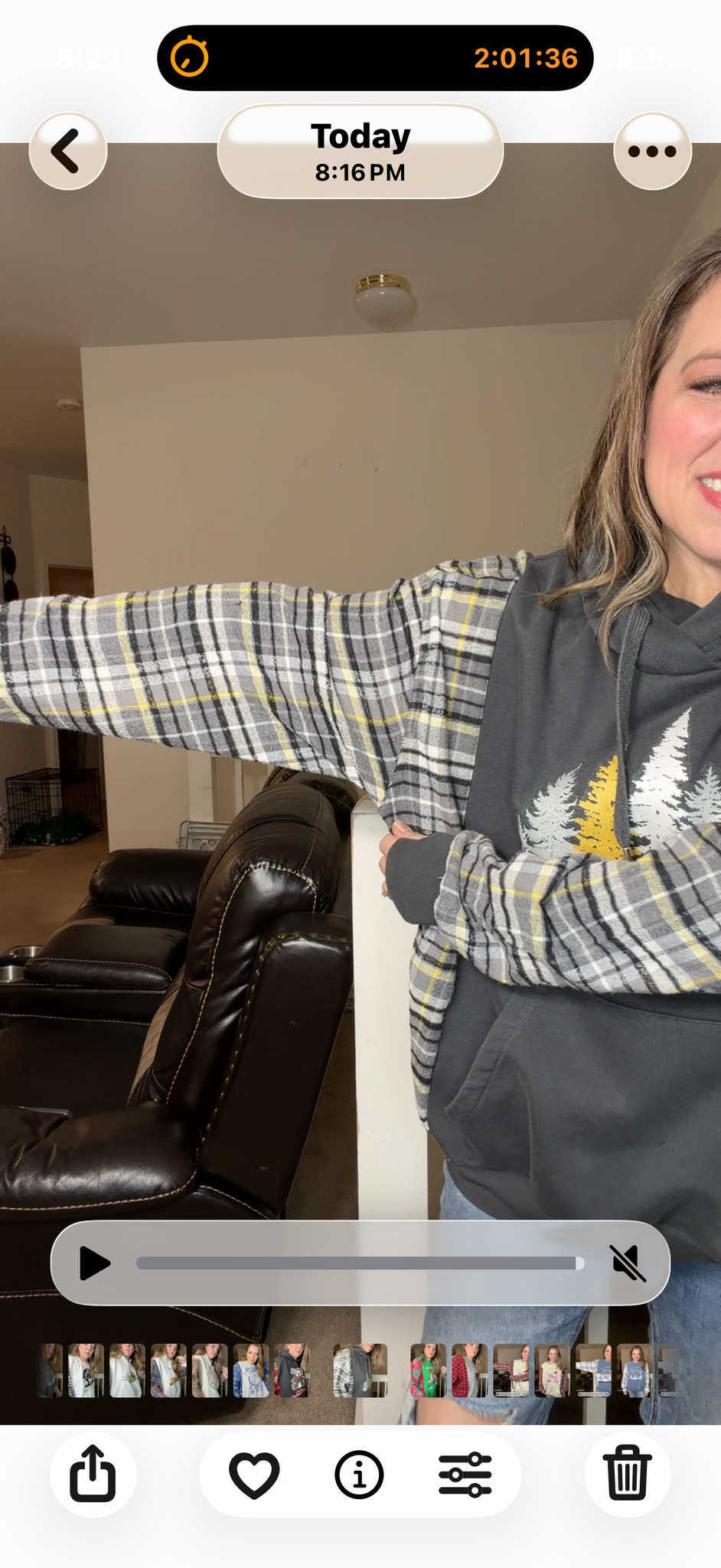Upcycled Trees – women's one X/2X midweight sweatshirt with flannel sleeves ￼