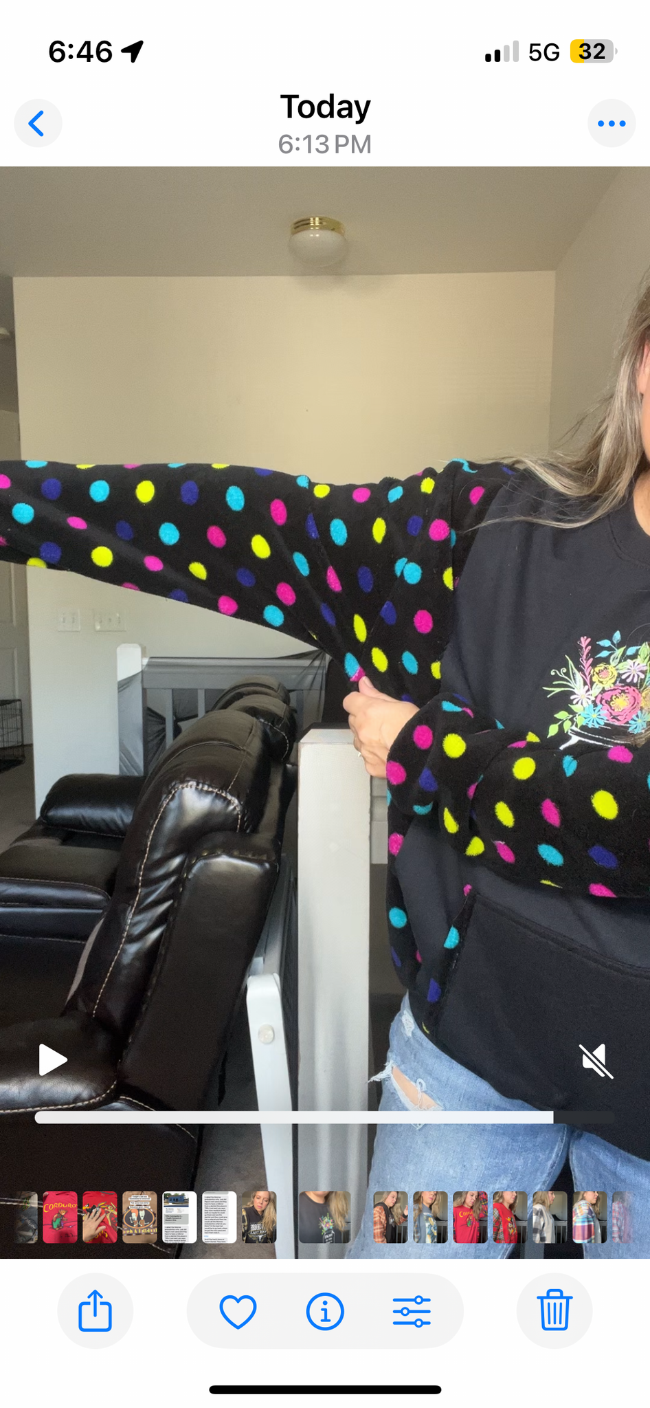 Upcycled Little things – women’s 1X midweight sweatshirt with fuzzy sleeves