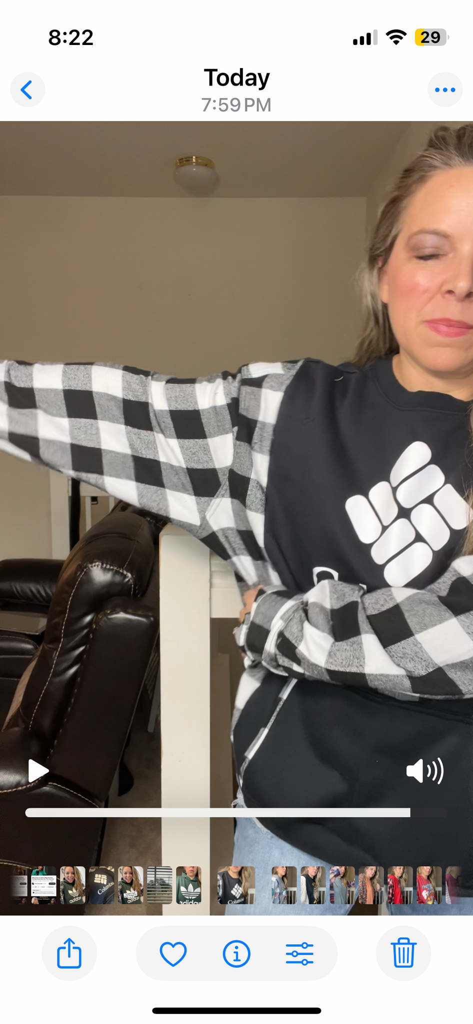 Upcycled Columbia – women’s 2X/3X midweight sweatshirt with flannel sleeves