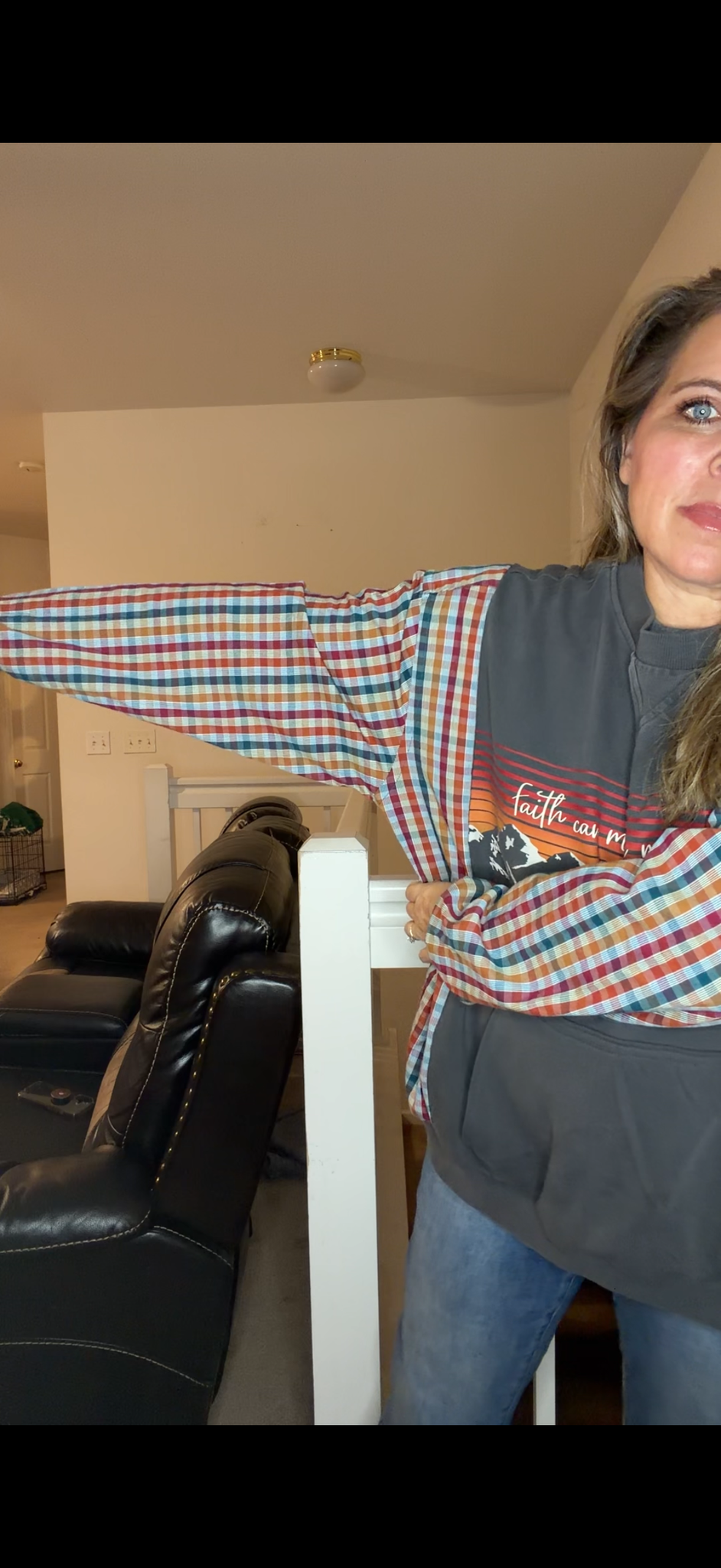 Upcycled Mountains - women's 2X midweight sweatshirt with cotton sleeves ￼