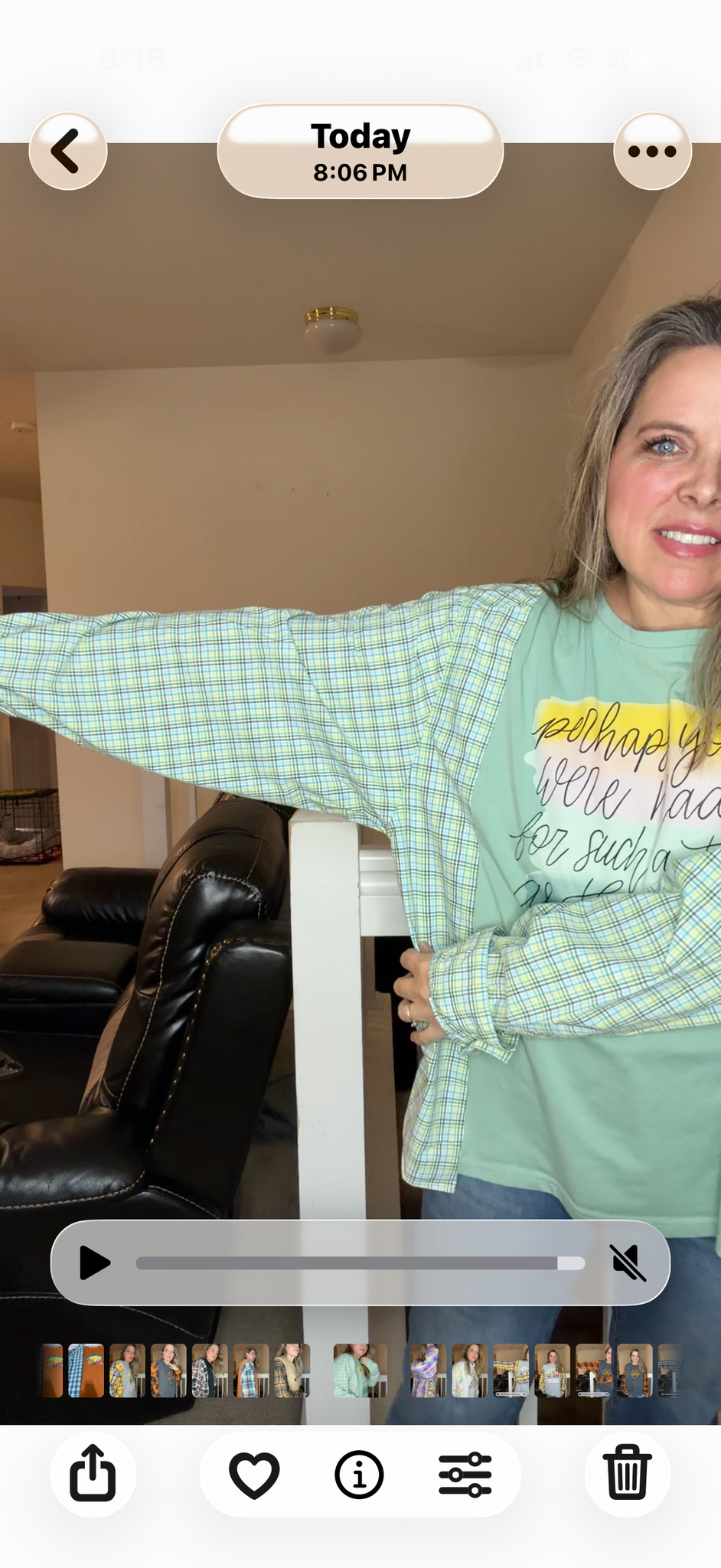 Upcycled Esther - women's large T-shirt with cotton sleeves