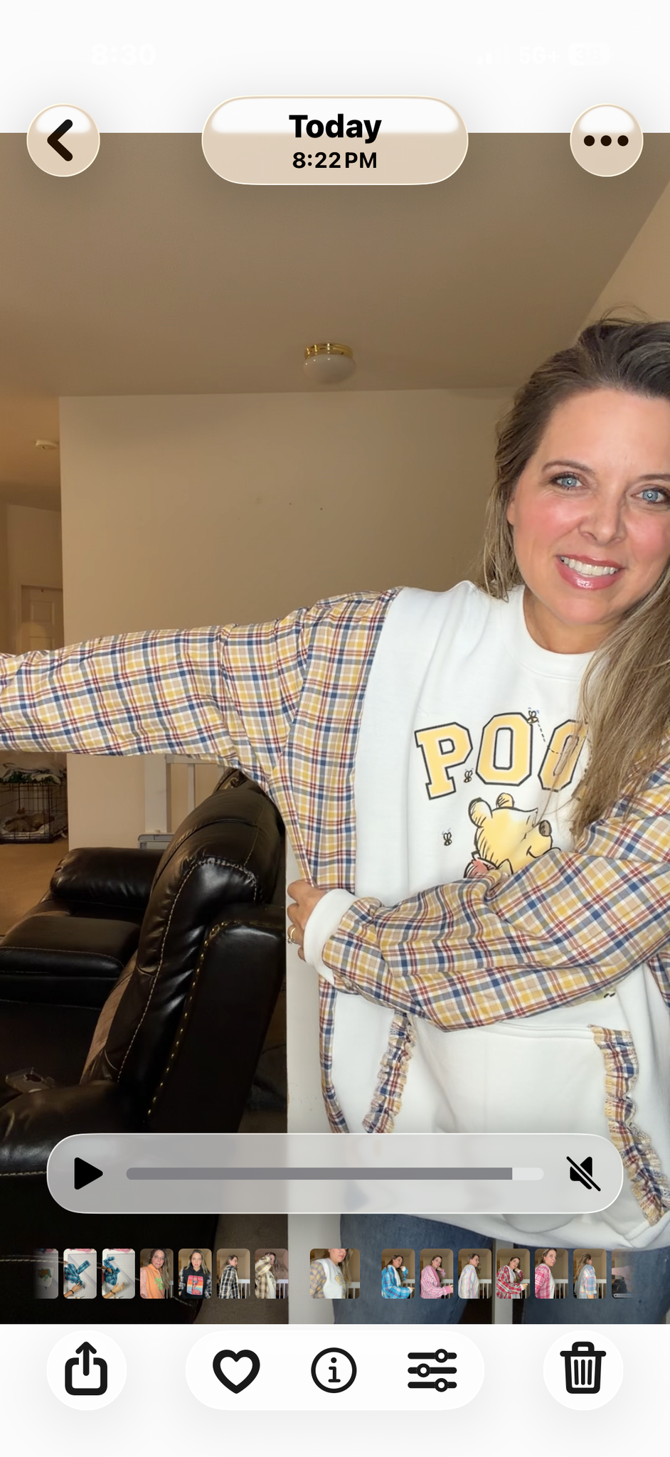 Upcycled Pooh - women's 2X/3X midweight Sweatshirt with cotton sleeves