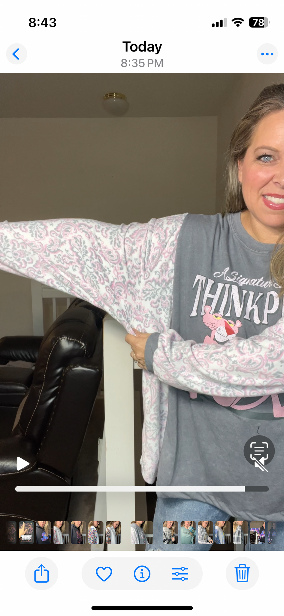 Upcycled Pink panther – women’s 3X/4X T-shirt with stretchy sleeves