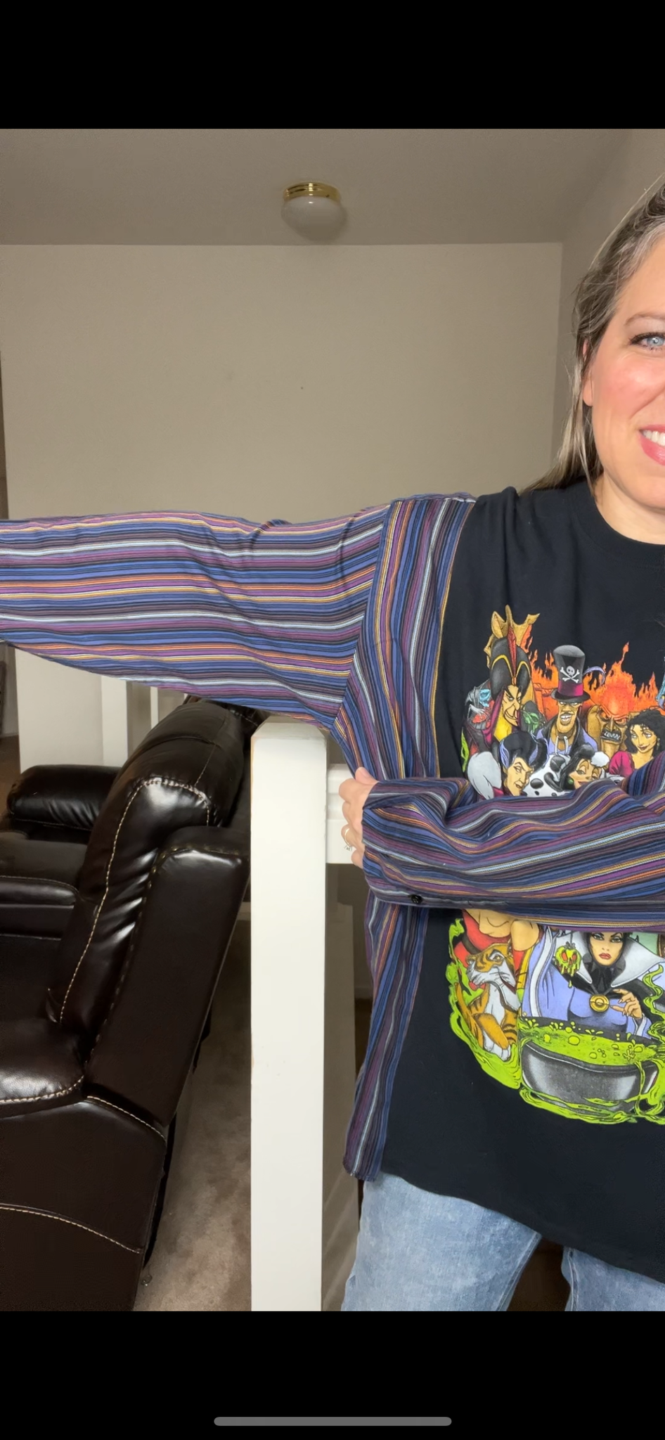 Upcycled Villains – women’s 2X T-shirt with cotton sleeves