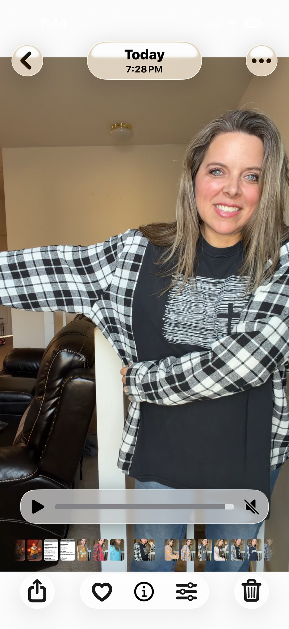 Upcycled Seek - women's 2X T-shirt with flannel sleeves