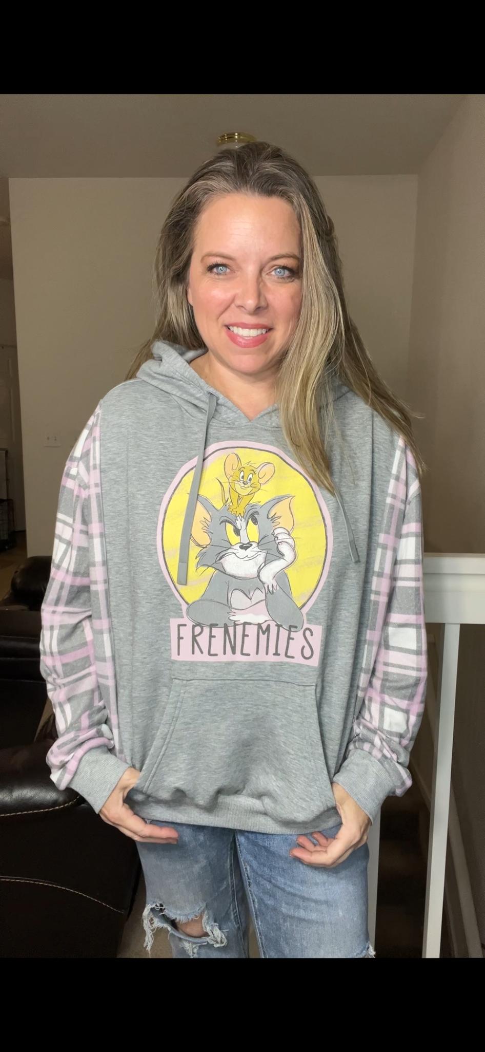 Upcycled ￼￼Frenemies - Women’s XL – midweight sweatshirt with stretchy sleeves