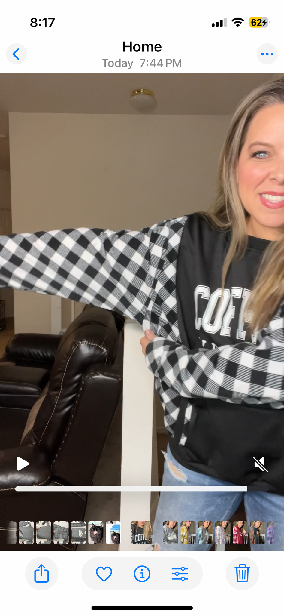 Upcycled Coffee – women’s 1X French terry sweatshirt with fuzzy sleeves