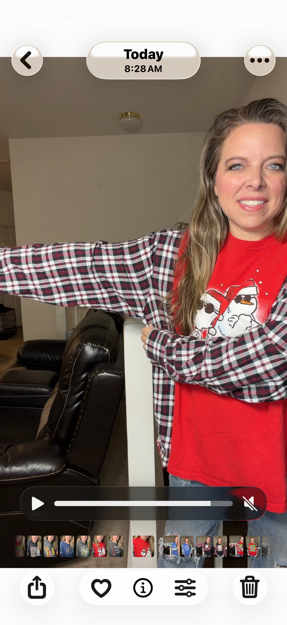 Upcycled Snoopy Chillin – women's 1X T-shirt with flannel sleeves ￼