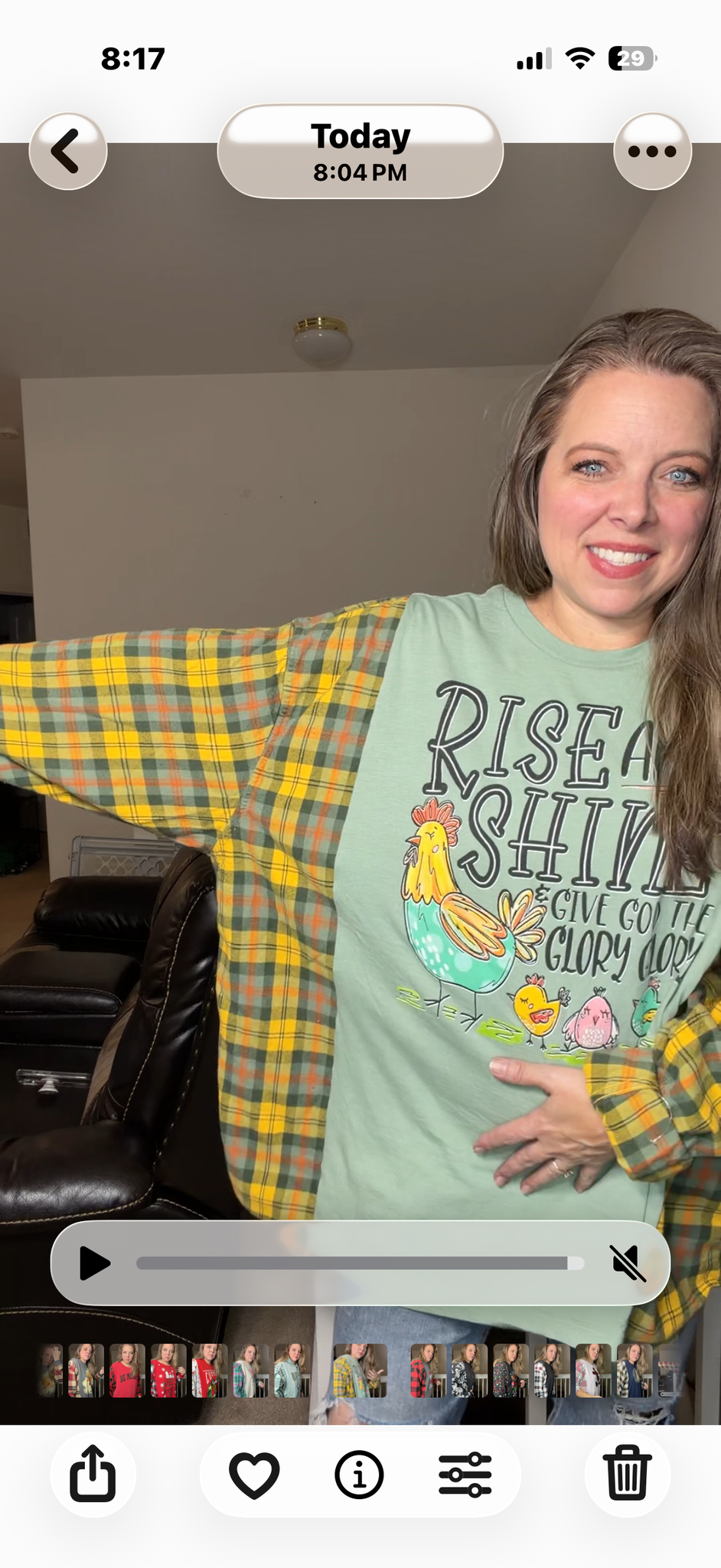 Upcycled Rise and Shine – women's 4X/5X T-shirt with flannel sleeves ￼