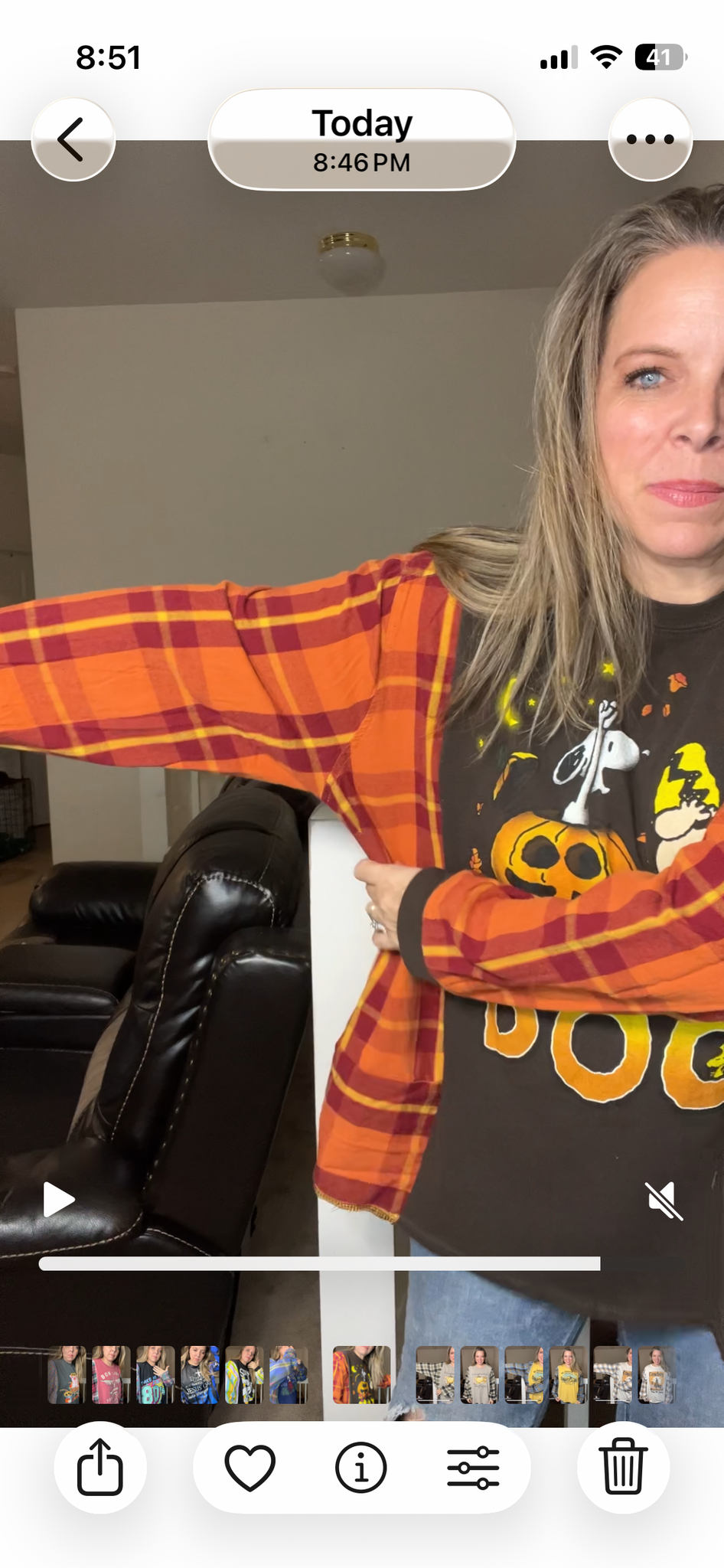 Upcycled ￼￼Boo snoopy - Women’s 2X T-shirt with flannel sleeves