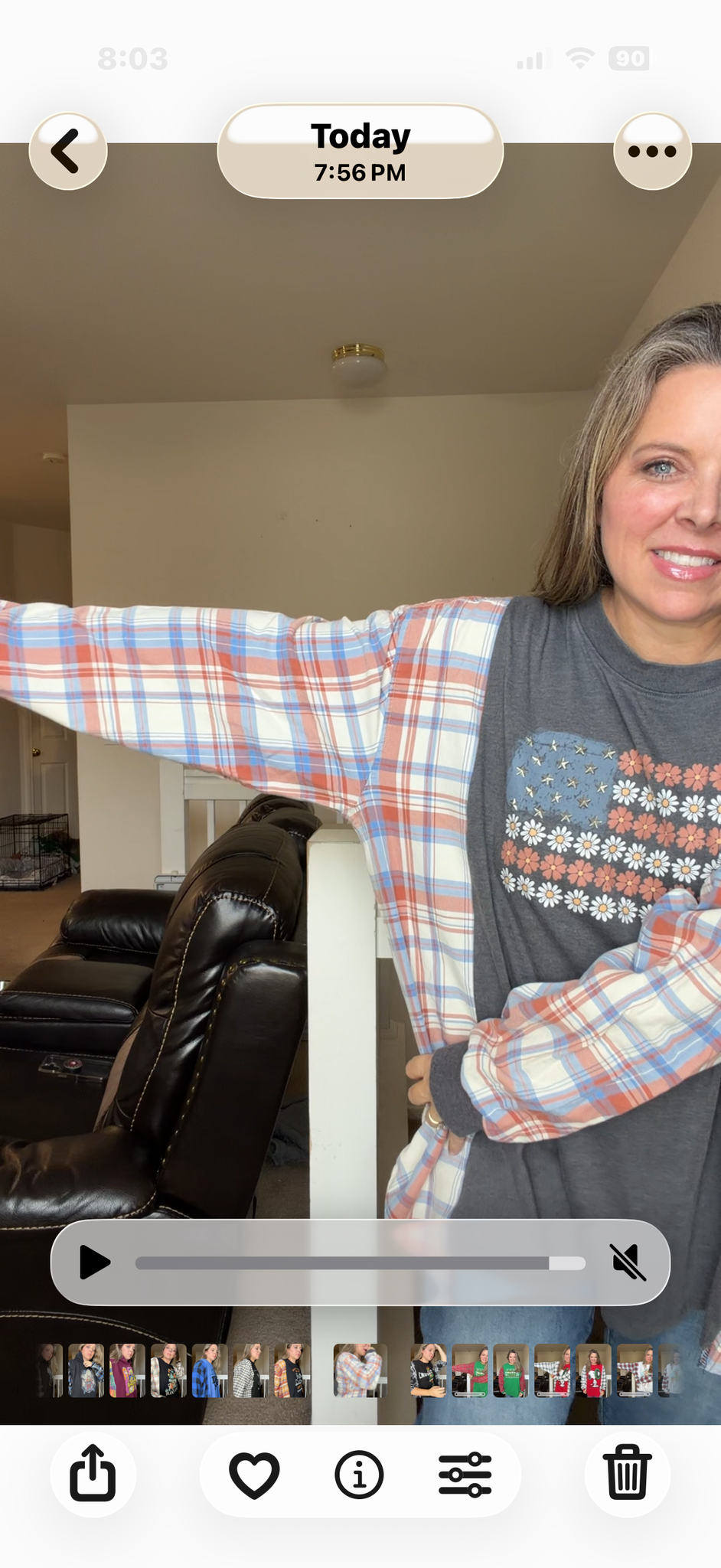 Upcycled Flag - women's 2X/3X T-shirt with flannel sleeves