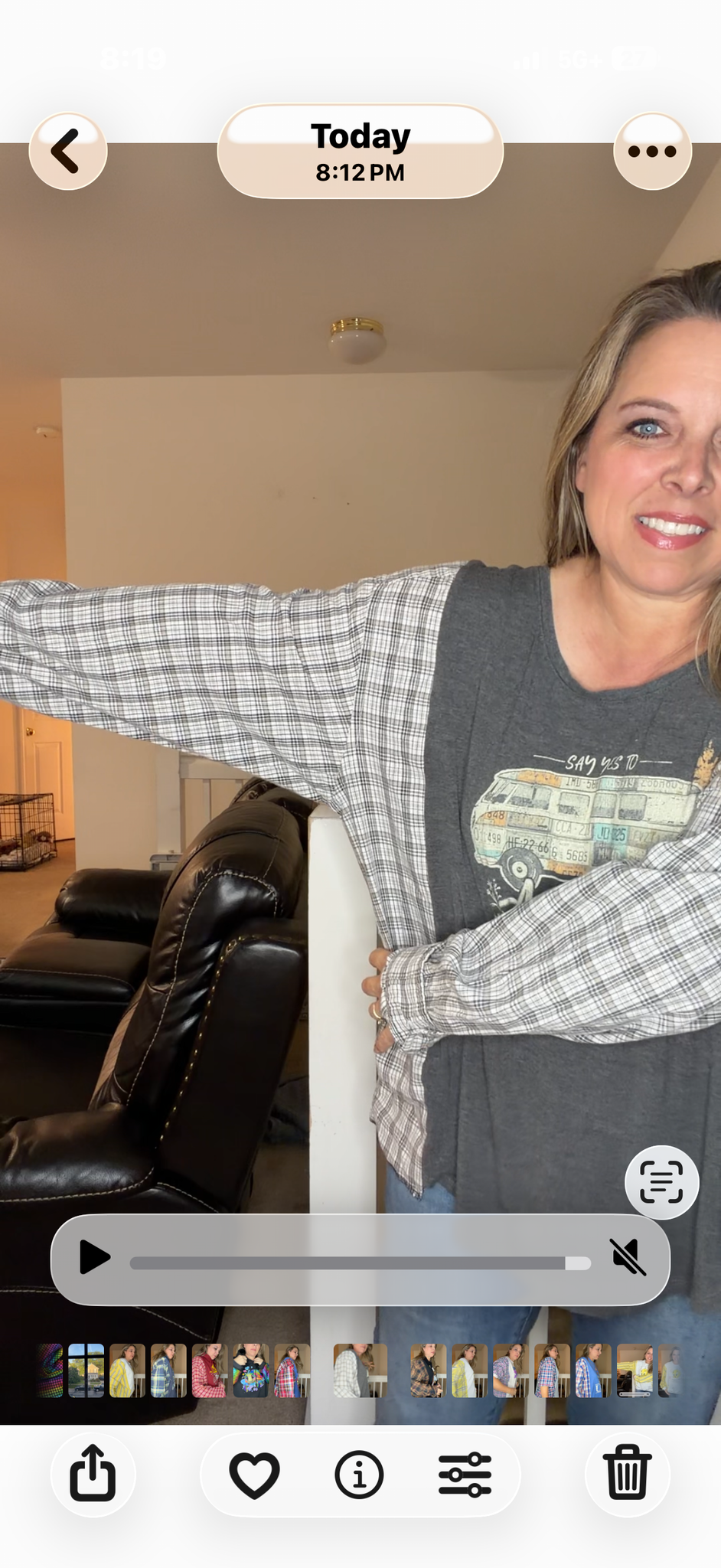 Upcycled Adventure bus - women's 1X T-shirt with cotton sleeves
