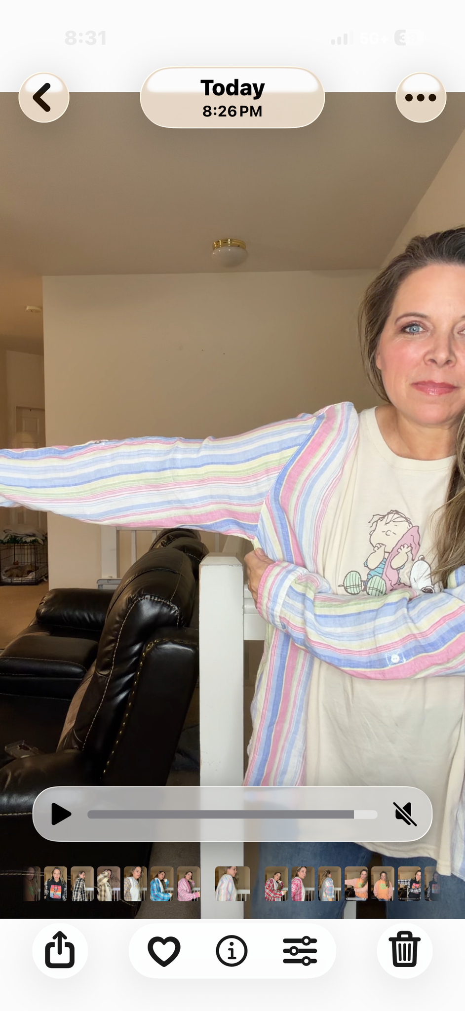 Upcycled Linus - women's large/XL T-shirt with cotton sleeves