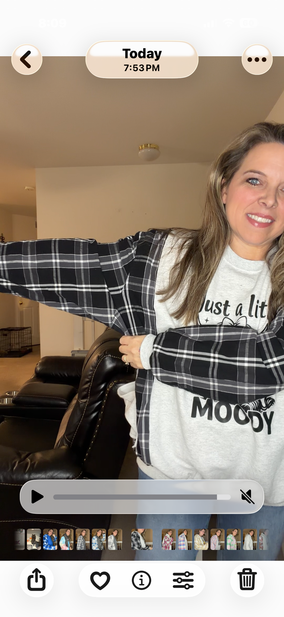 Upcycled Moody - women's 2X/3X midweight sweatshirt with cotton sleeves