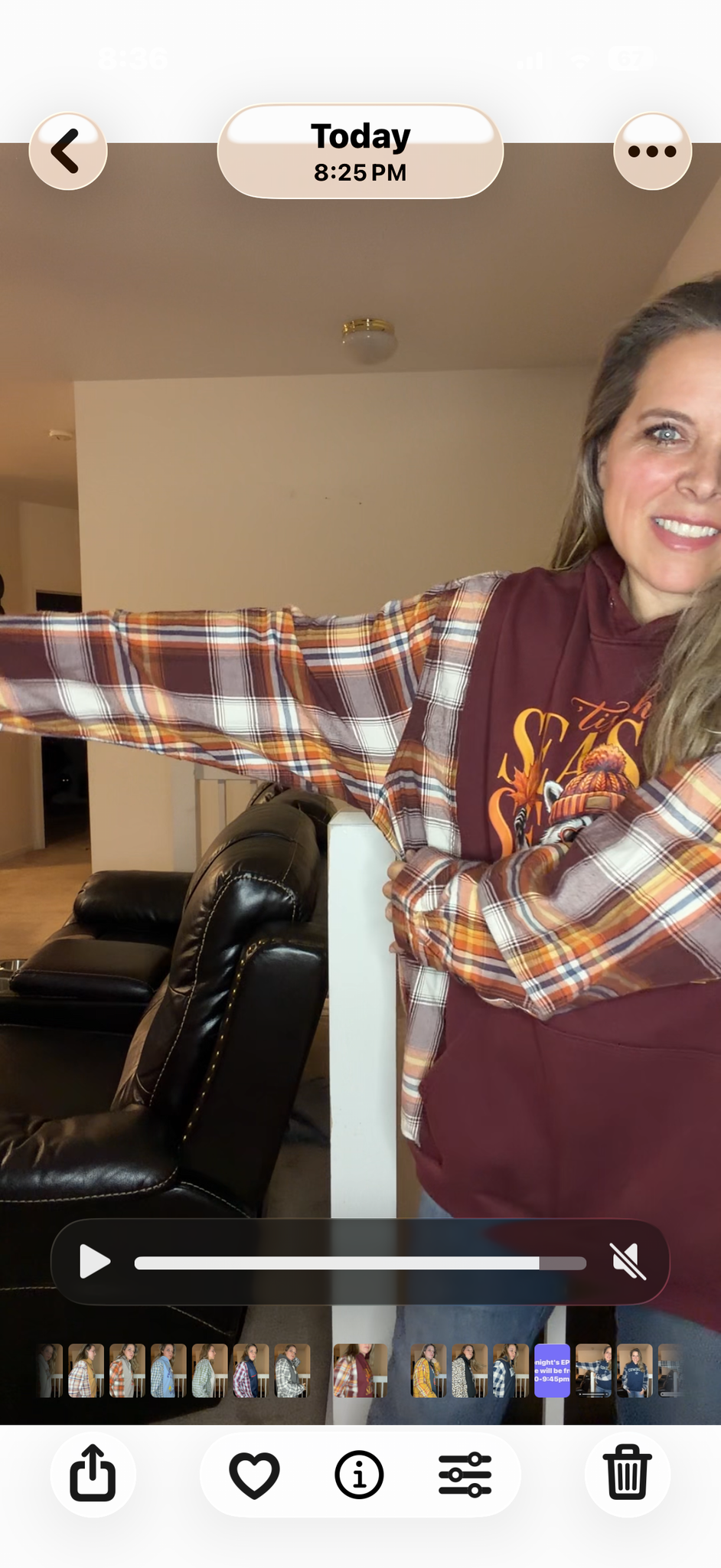 Upcycled Raccoon - women's 3X midweight sweatshirt with flannel sleeves