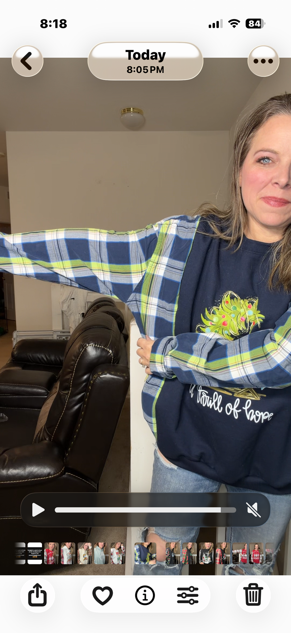 Upcycled Thrill of Hope – women's 2X midweight sweatshirt with cotton sleeves ￼