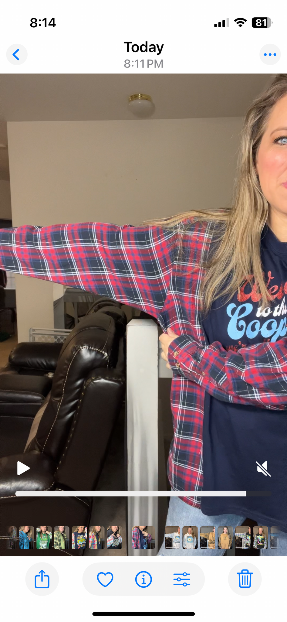 Upcycled Chicken – women’s 2X T-shirt with flannel sleeves