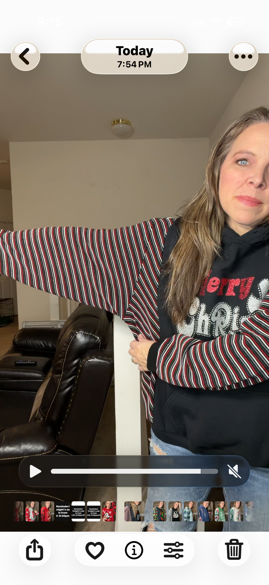 Upcycled CHRISTmas - women's large midweight sweatshirt with stretch sleeves