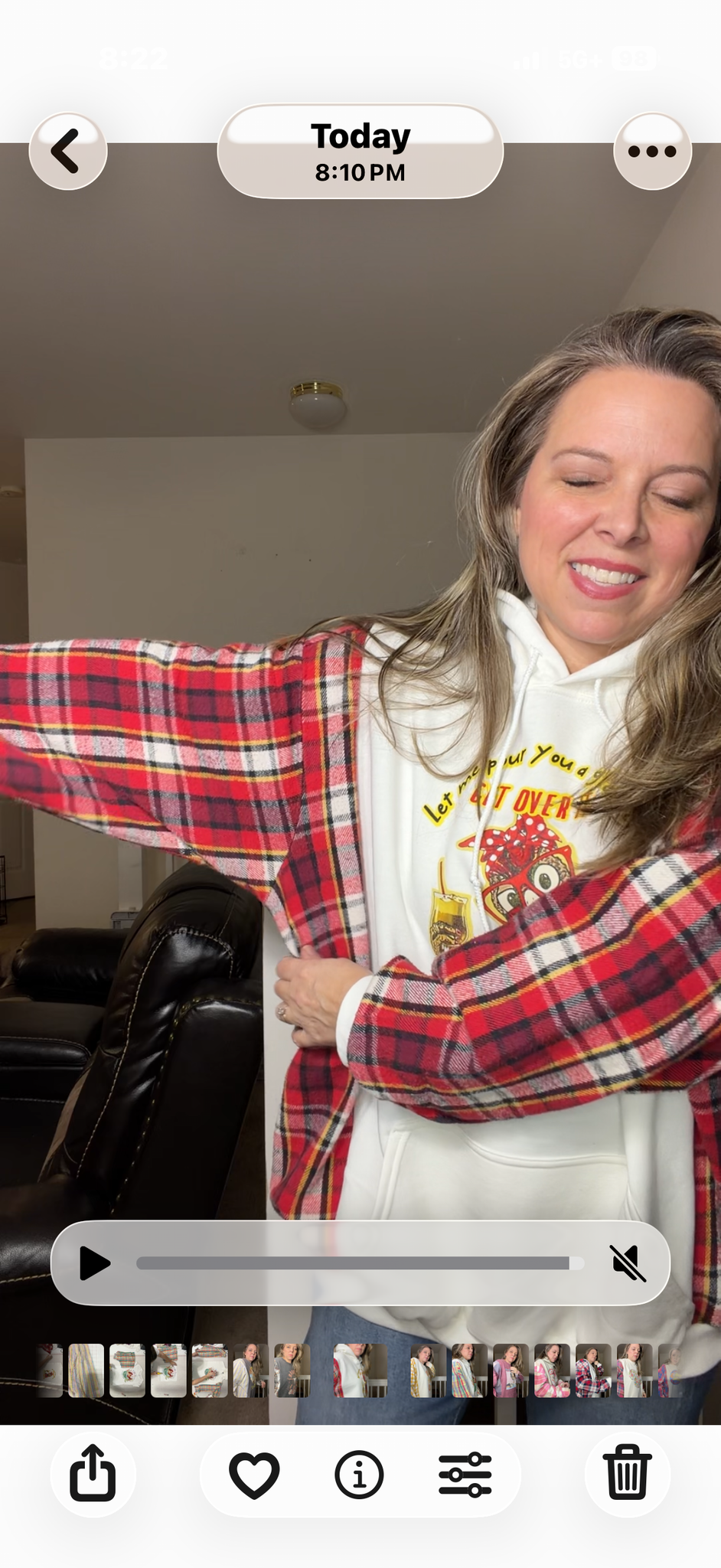 Upcycled Chicken - women's 3X midweight sweatshirt with thick flannel sleeves
