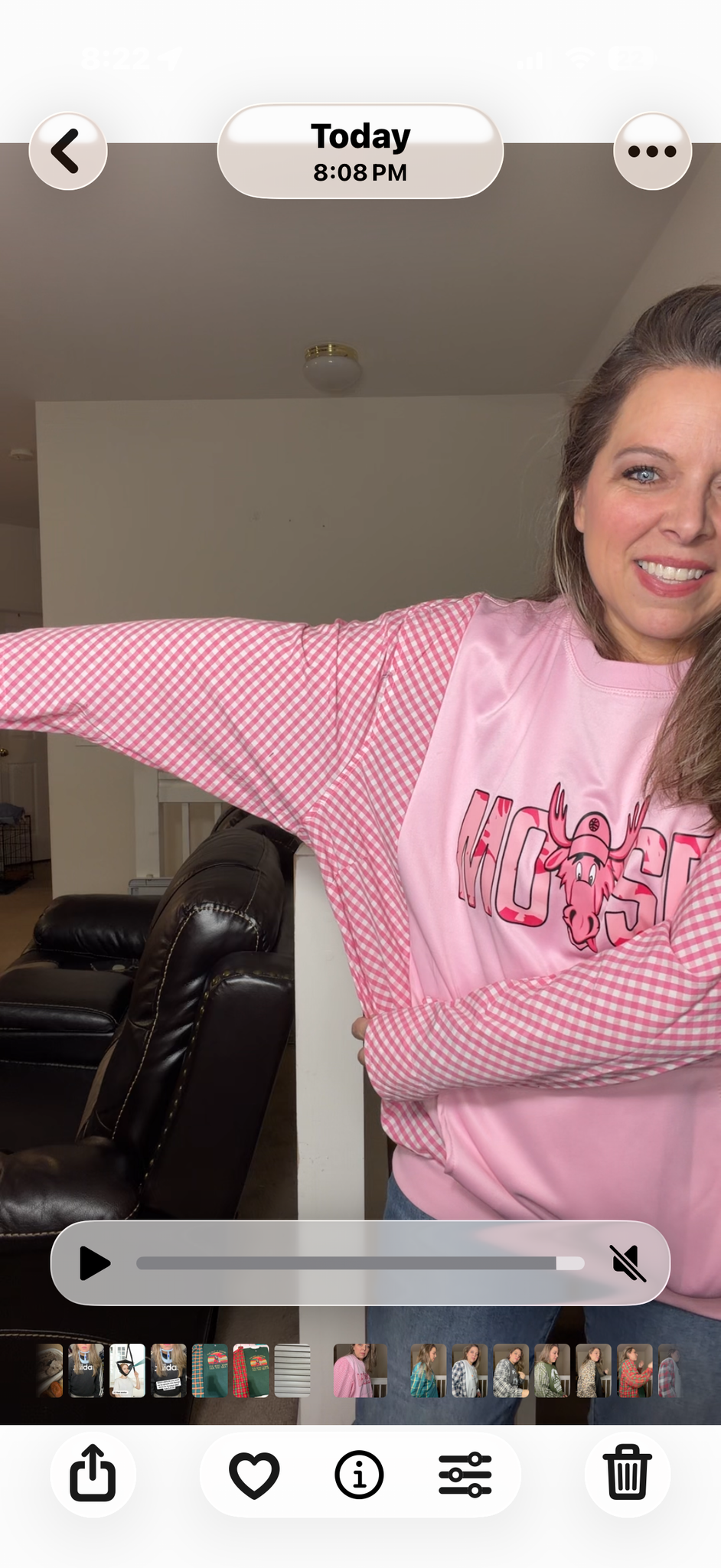 Upcycled Moose - women's XL/1X midweight sweatshirt with cotton sleeves