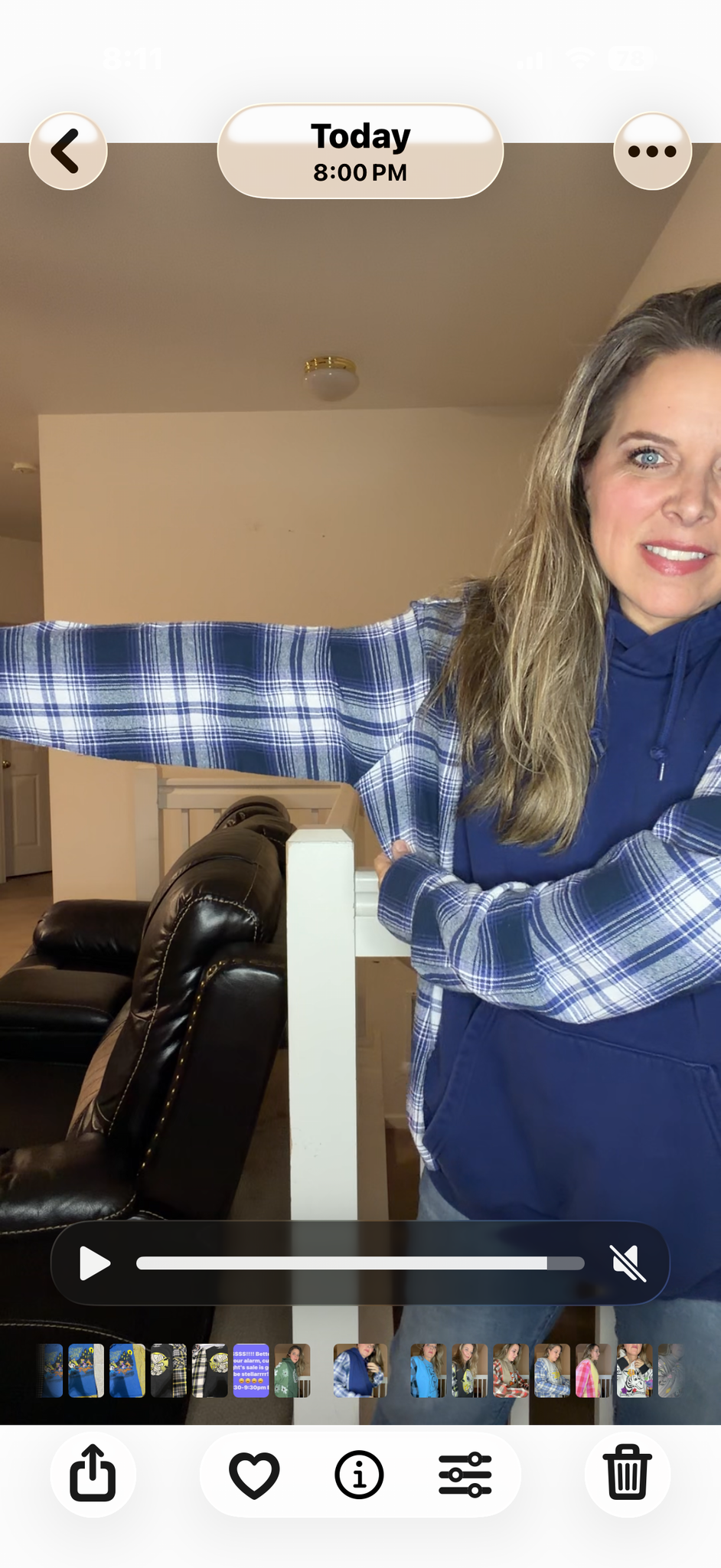 Upcycled Adidas purple - women's 2X/3X midweight sweatshirt with flannel sleeves ￼