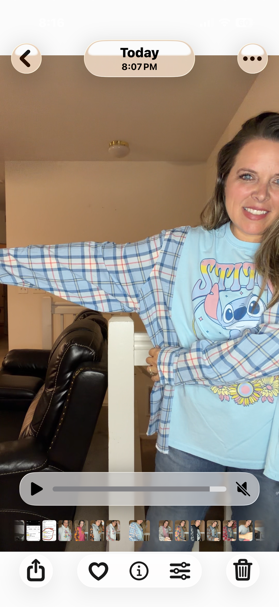 Upcycled Stitch - women's XL T-shirt with cotton sleeves