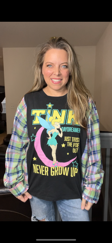 Upcycled ￼Tink - Women’s 2X T-shirt with cotton sleeves