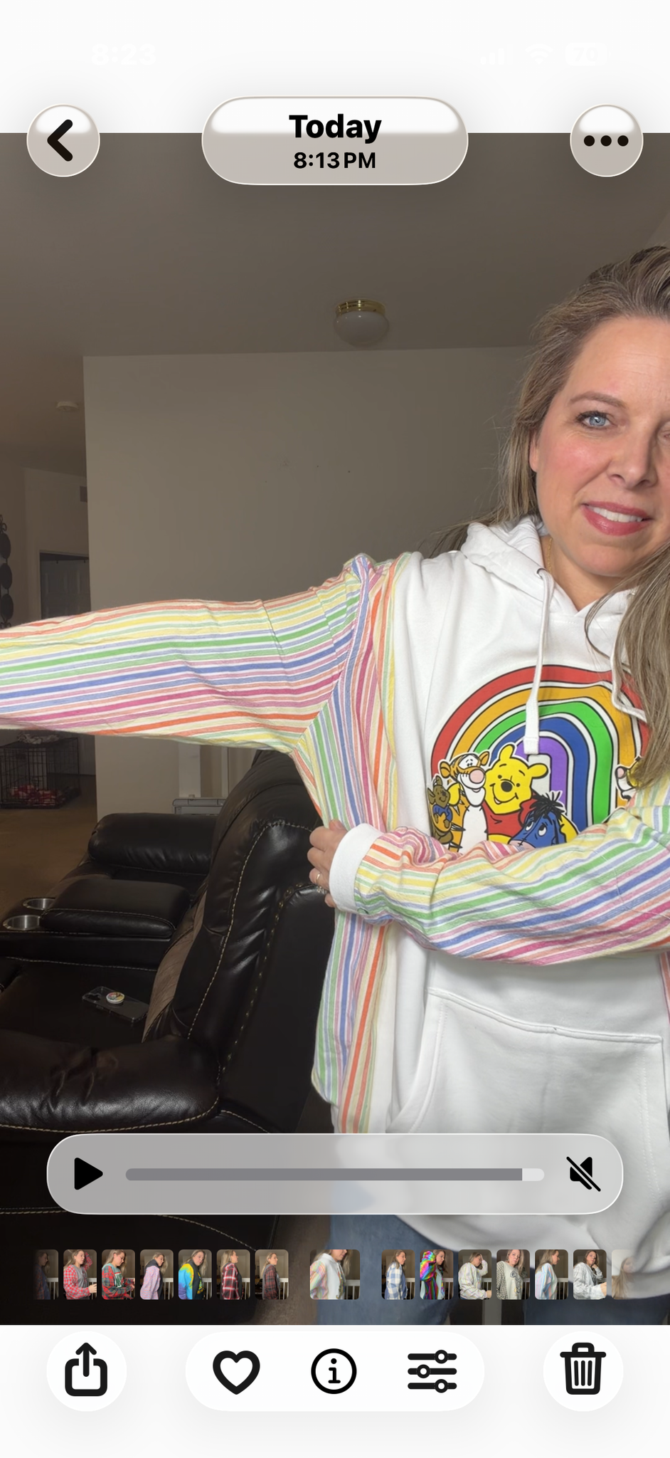 Upcycled Pooh Friends - women's 3X midweight sweatshirt with cotton sleeves – sleeves slightly more fitted