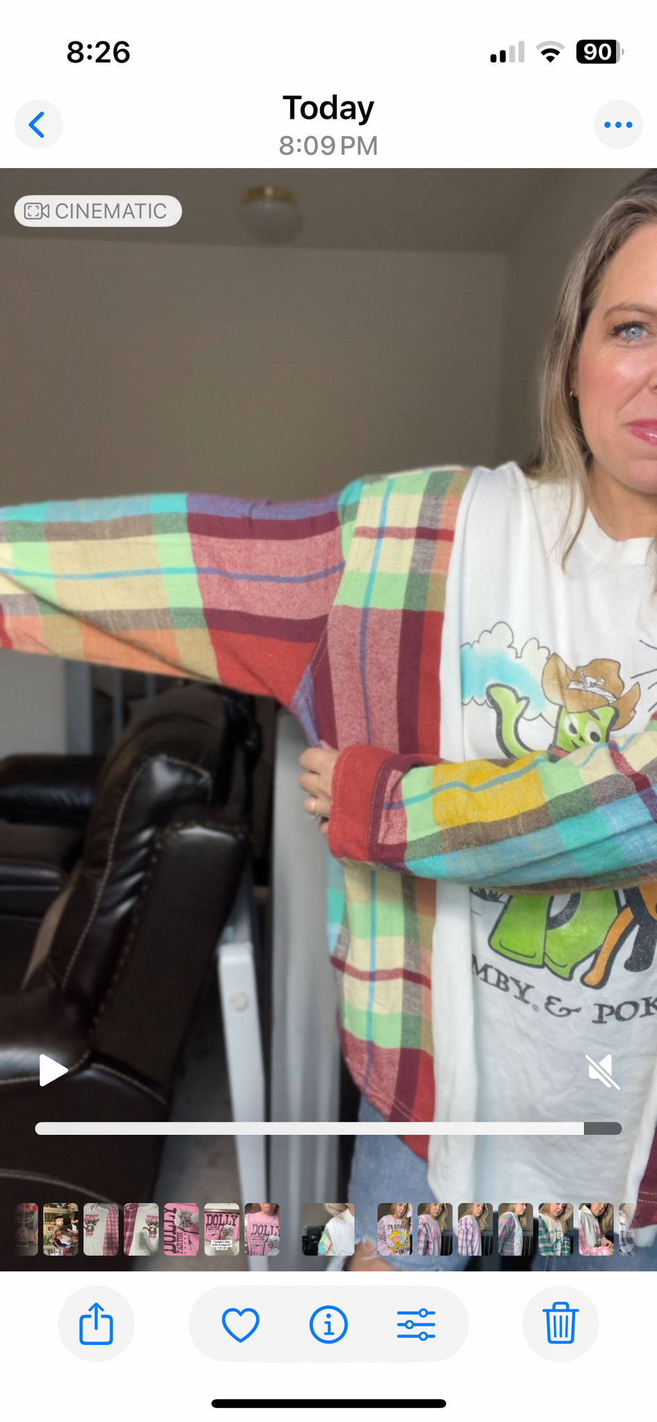 Upcycled Gumby – woman's 3X/4X T-shirts with thick flannel sleeves