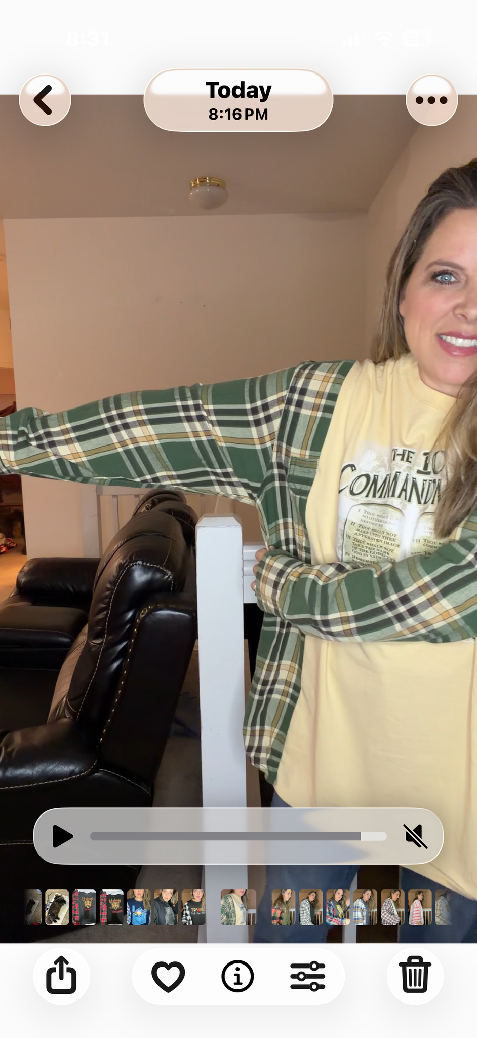 Upcycled 10 Command. - women's 1X/2X long T-shirt with flannel sleeves